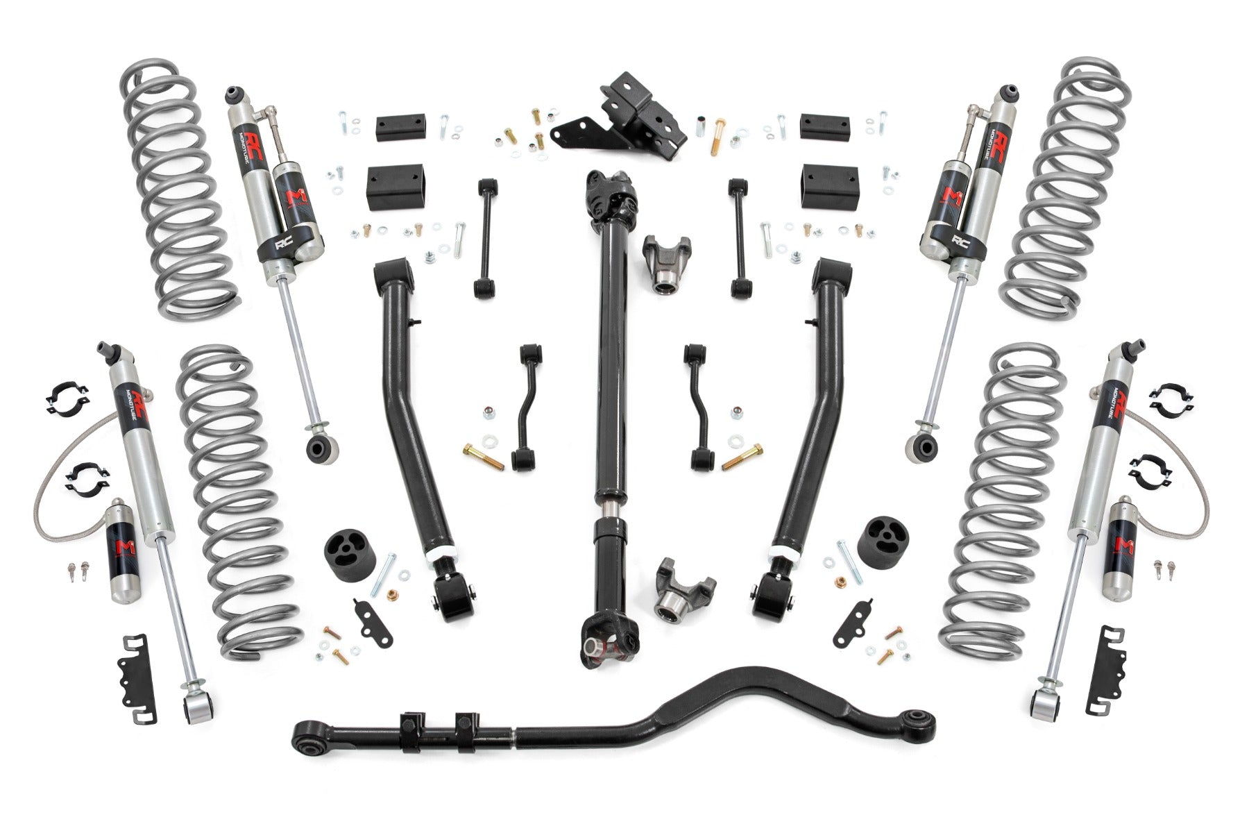 Rough Country 3.5" Lift Kit | Adj LCA | FR D/S | M1R | for Jeep Wrangler JL Rubicon 4WD (18-23)