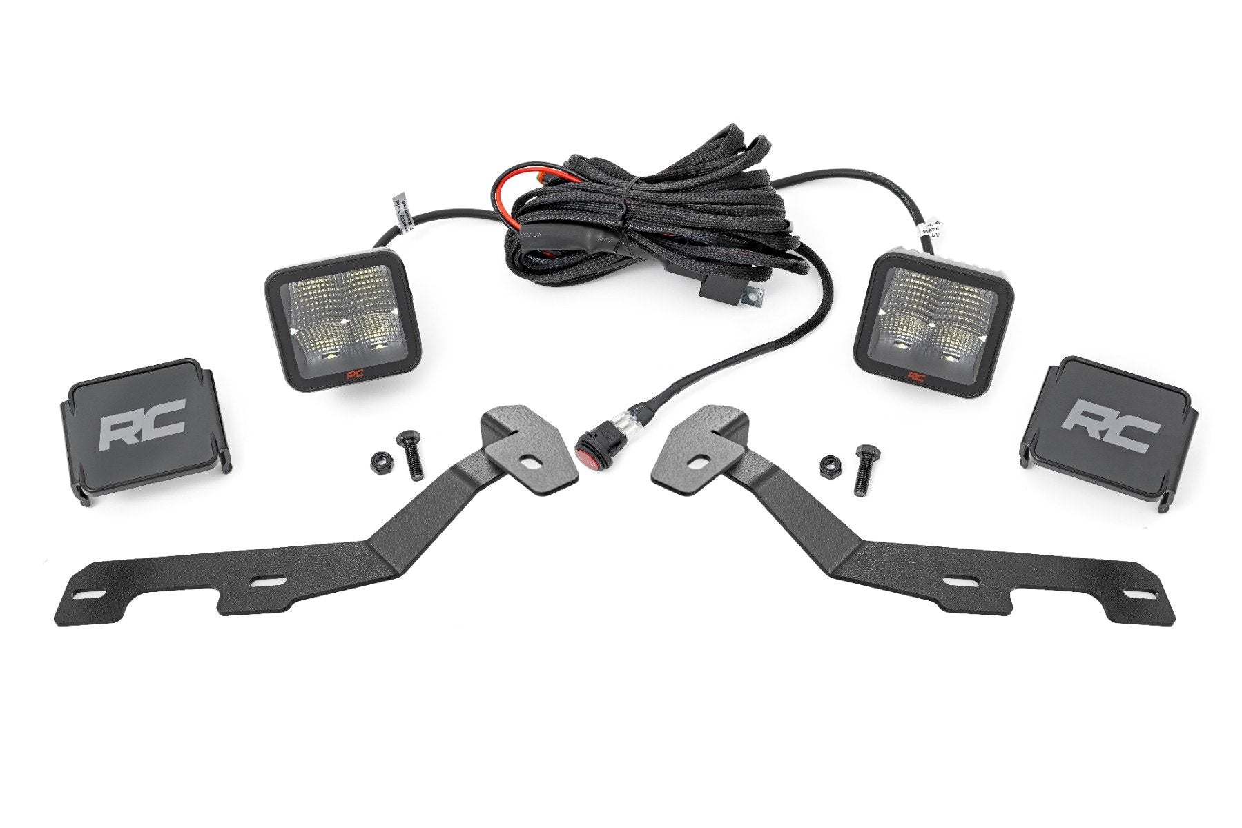 Rough Country LED Light Kit Ditch Mount 2" Spectrum Pair Spot Ram 1500 19-24 82295
