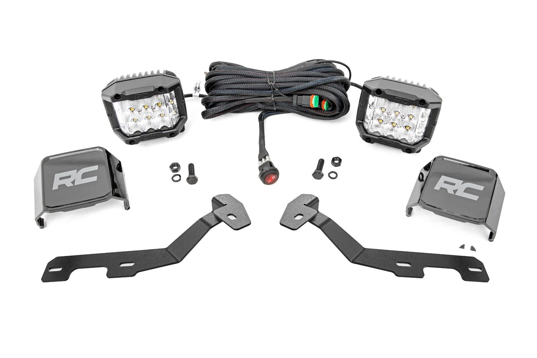 Rough Country LED Light Kit Ditch Mount 3" OSRAM Wide Ram 1500 19-24 82293