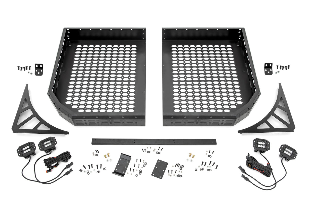 Rough Country Cargo Rack Dual 2" Black LED Pairs Flush Mount CFMOTO U10 1000 PRO 96133