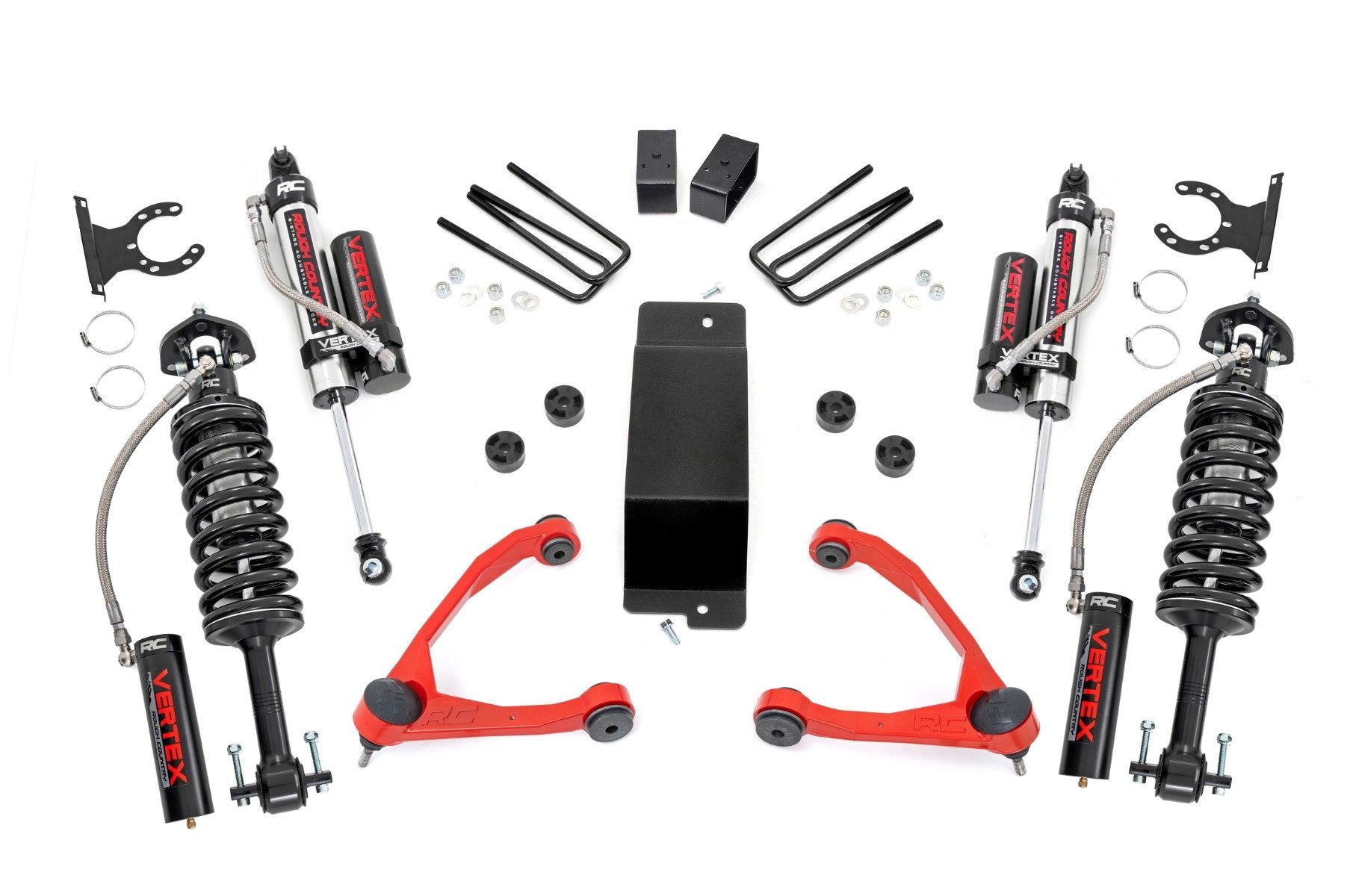 Rough Country 3.5" Lift Kit Forged UCA Vertex Chevy/GMC 1500 07-16 19450RED