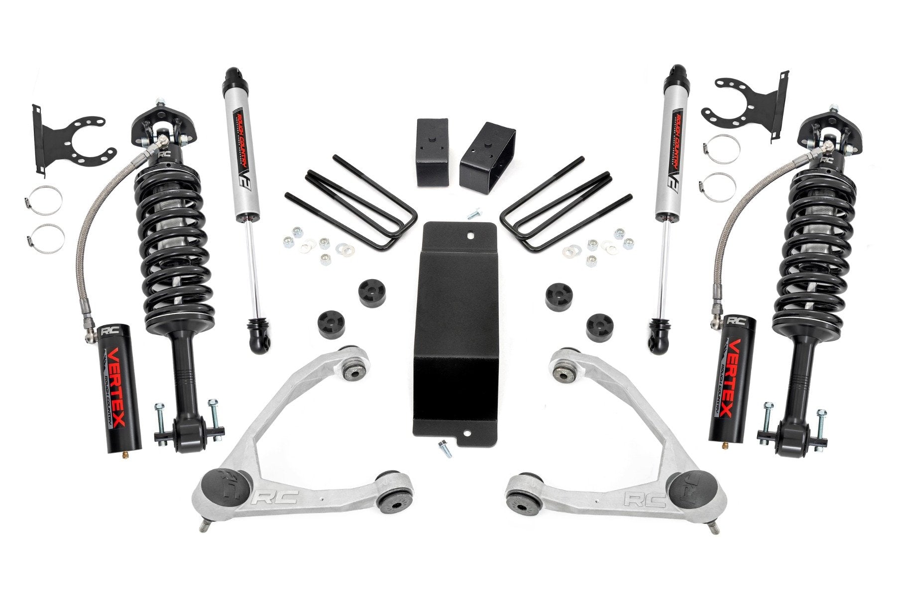 Rough Country 3.5"GM Suspension Lift Kit /Upper Arms Vertex V2 Shocks 07-16 1500 19457