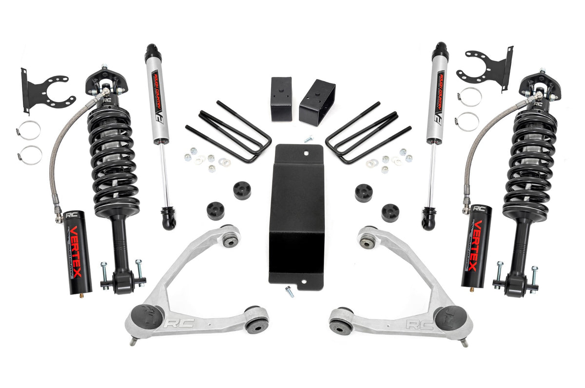 Rough Country 3.5" Lift Kit w/Forged Upper Control Arms Chevy GMC 1500 PU 07-16 4WD 19431A