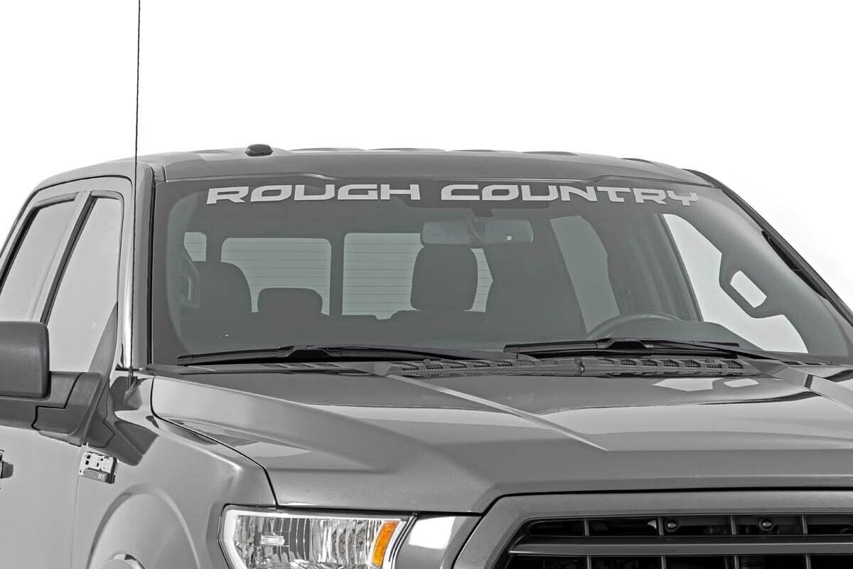 Rough Country Decal | 6.25 Inch x 49 Inch | Curved | Silver 84167