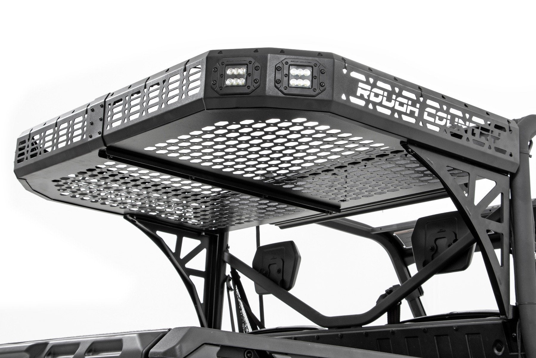 Rough Country Polaris Rear Cargo Rack w/ Cube Lights 19-20 Ranger 1000XP 93057