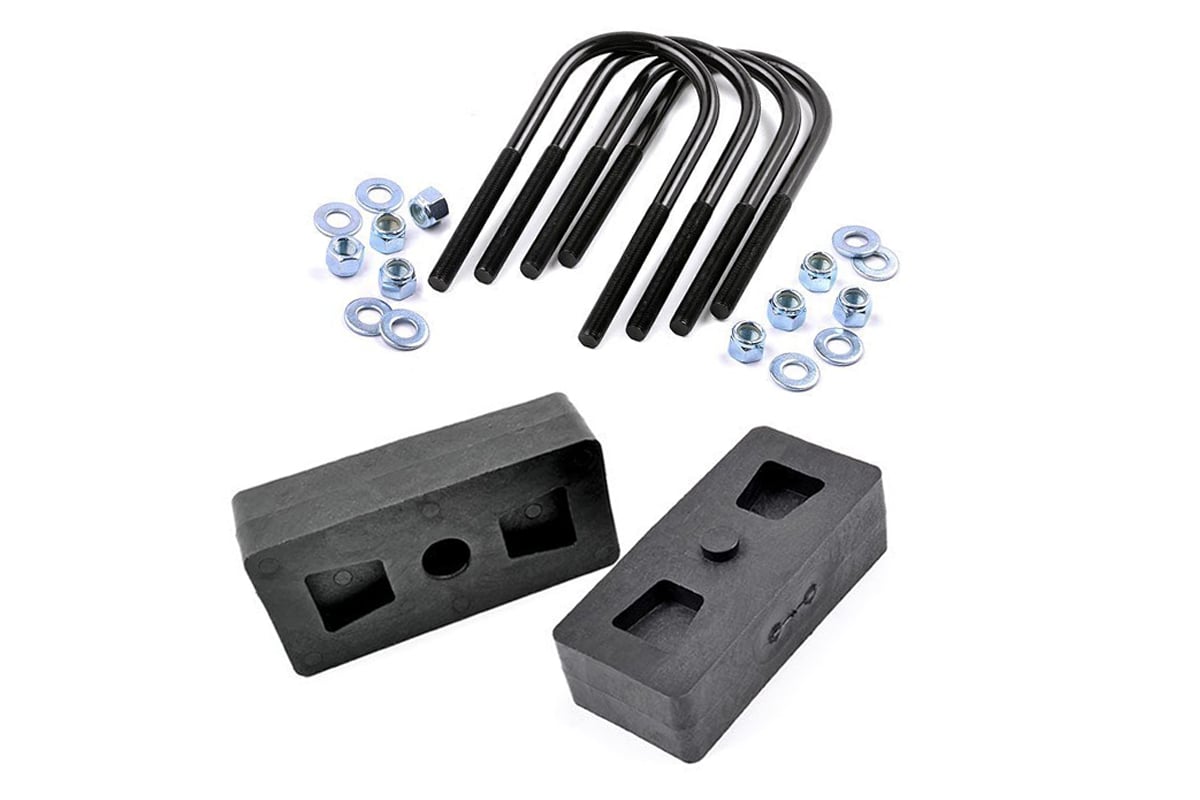 Rough Country 1 Inch Block & U-Bolt Kit for Ford F-150 2WD/4wd 1997-2003 6581