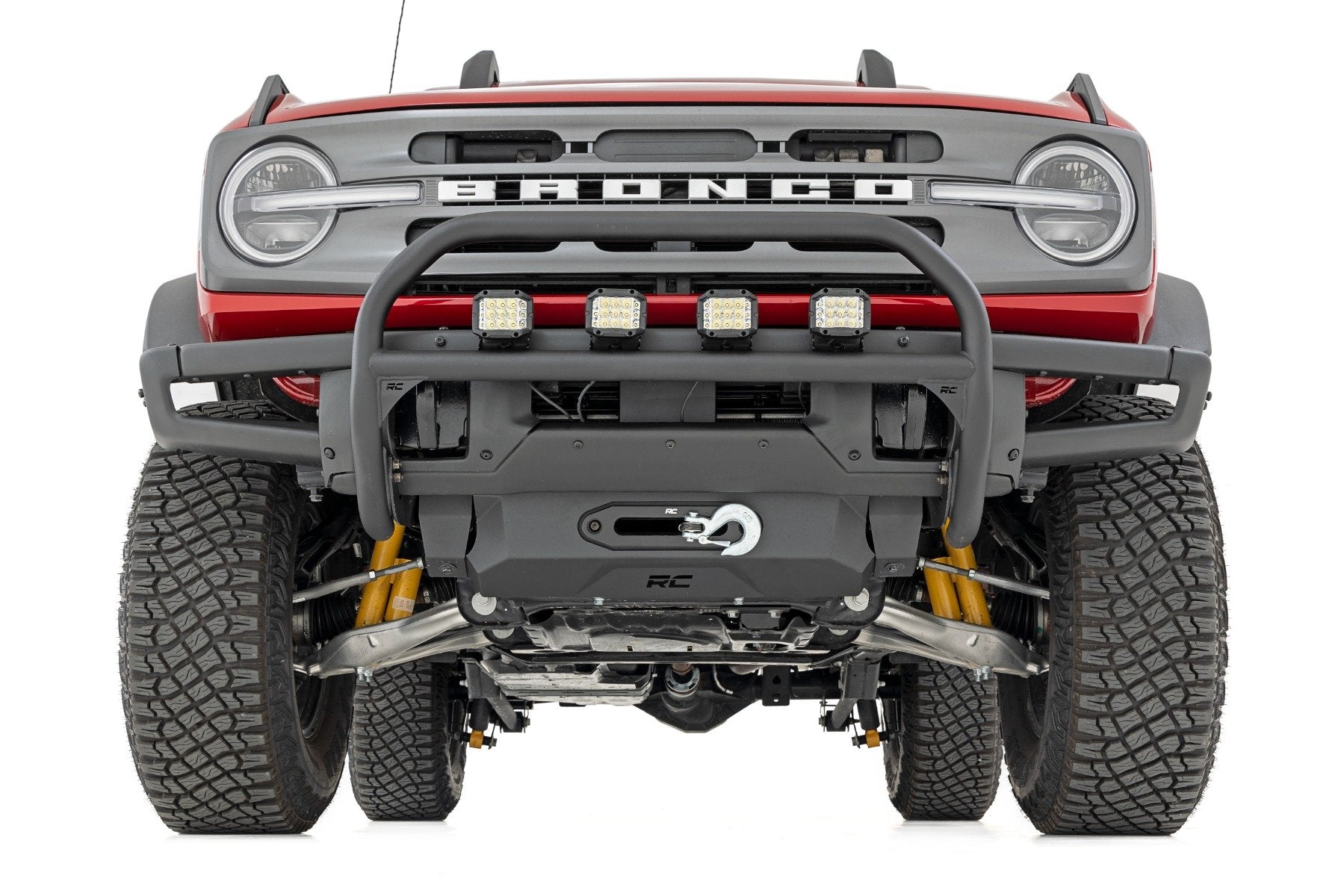 Rough Country Nudge Bar 20" BLK DRL LED OE Modular Steel Ford Bronco 21-22 51102