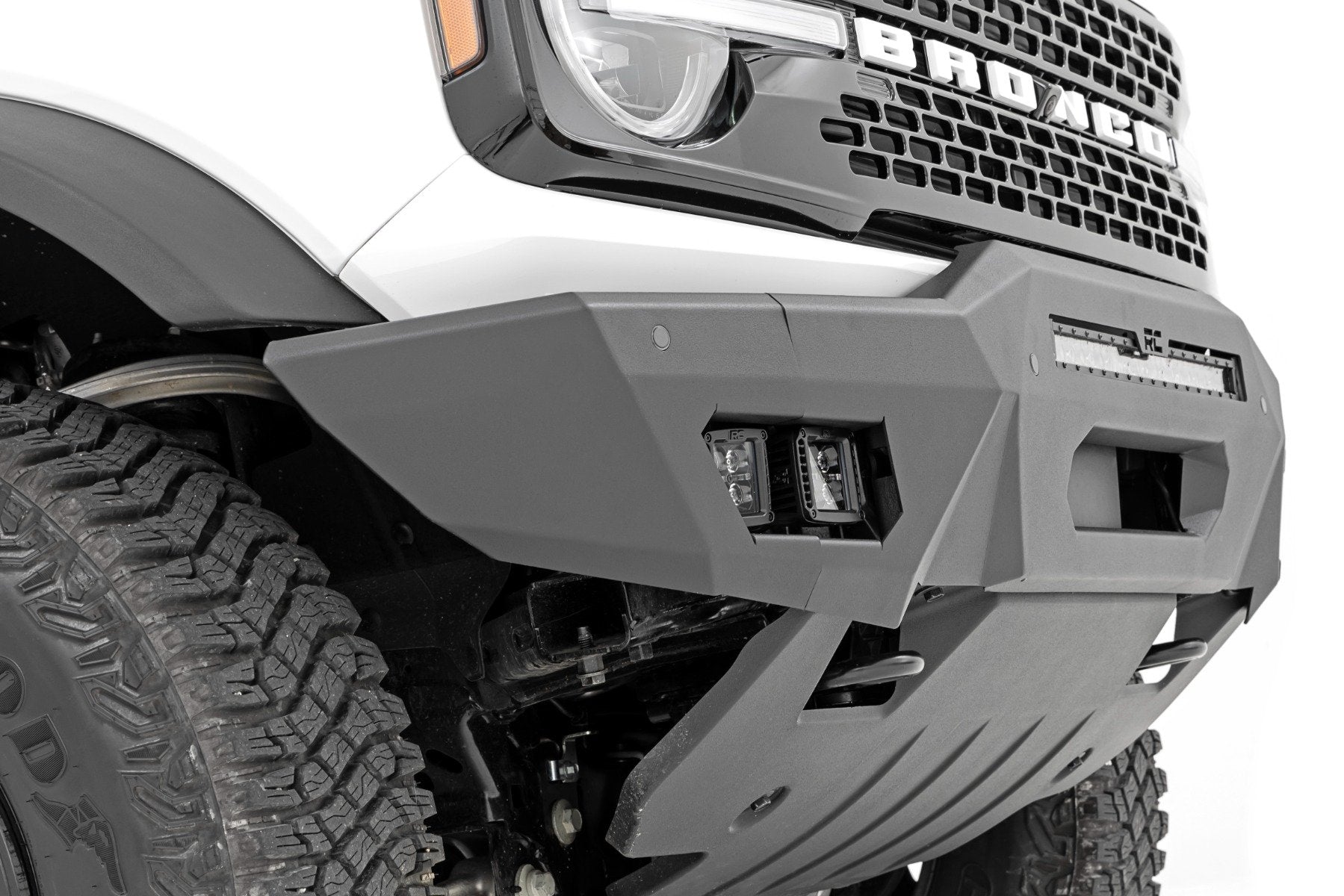 Rough Country Front Bumper Modular Full Wings Flood Fog Ford Bronco 21-22 51076