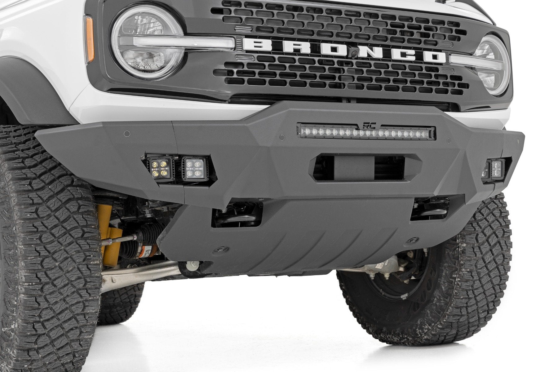 Rough Country Front Bumper Modular Full Wings DRL Ford Bronco 4WD 21-22 51074