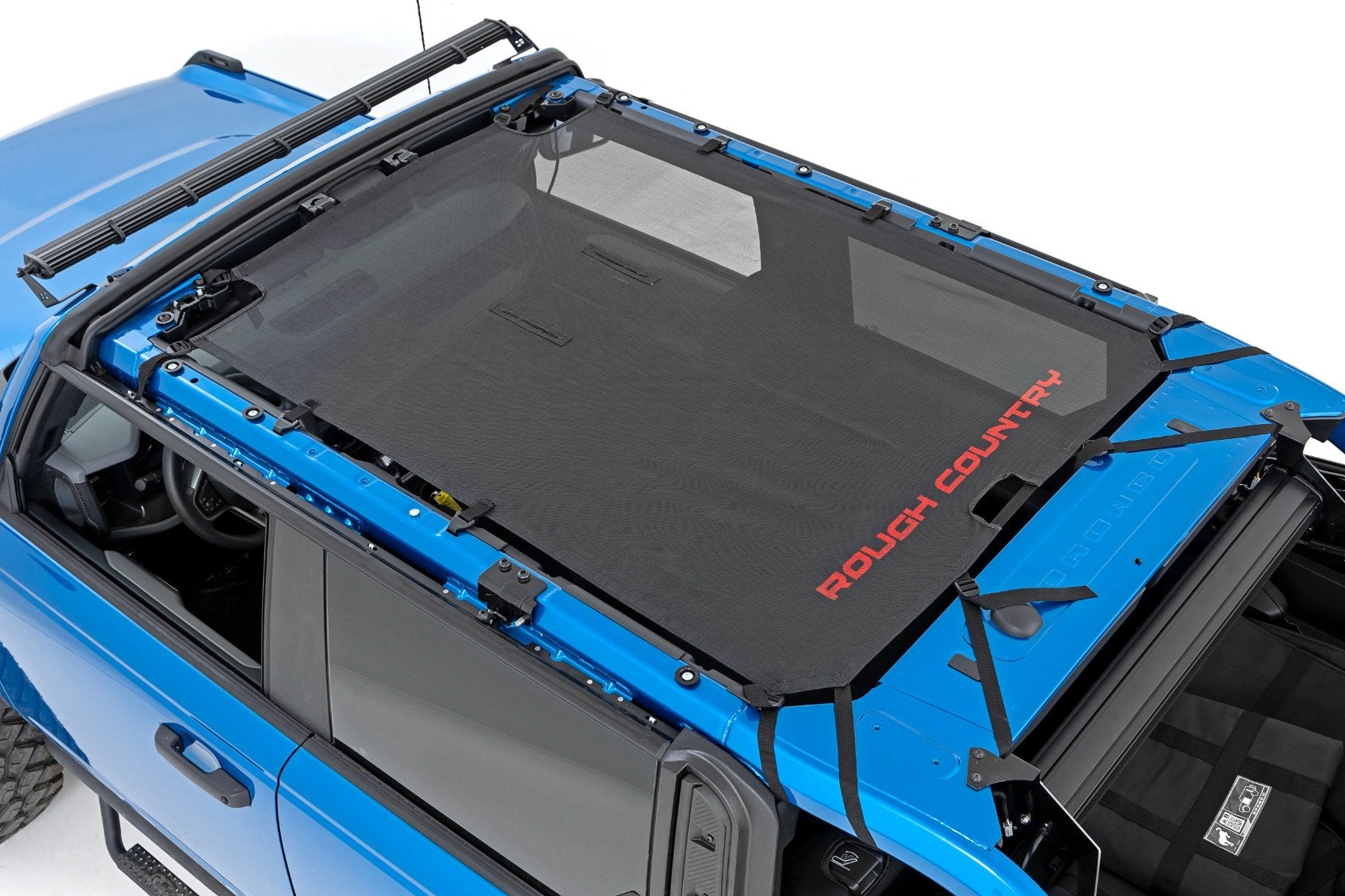 Rough Country Mesh Bikini Top Plus Black Ford Bronco 4-Door 2021-2022 85116