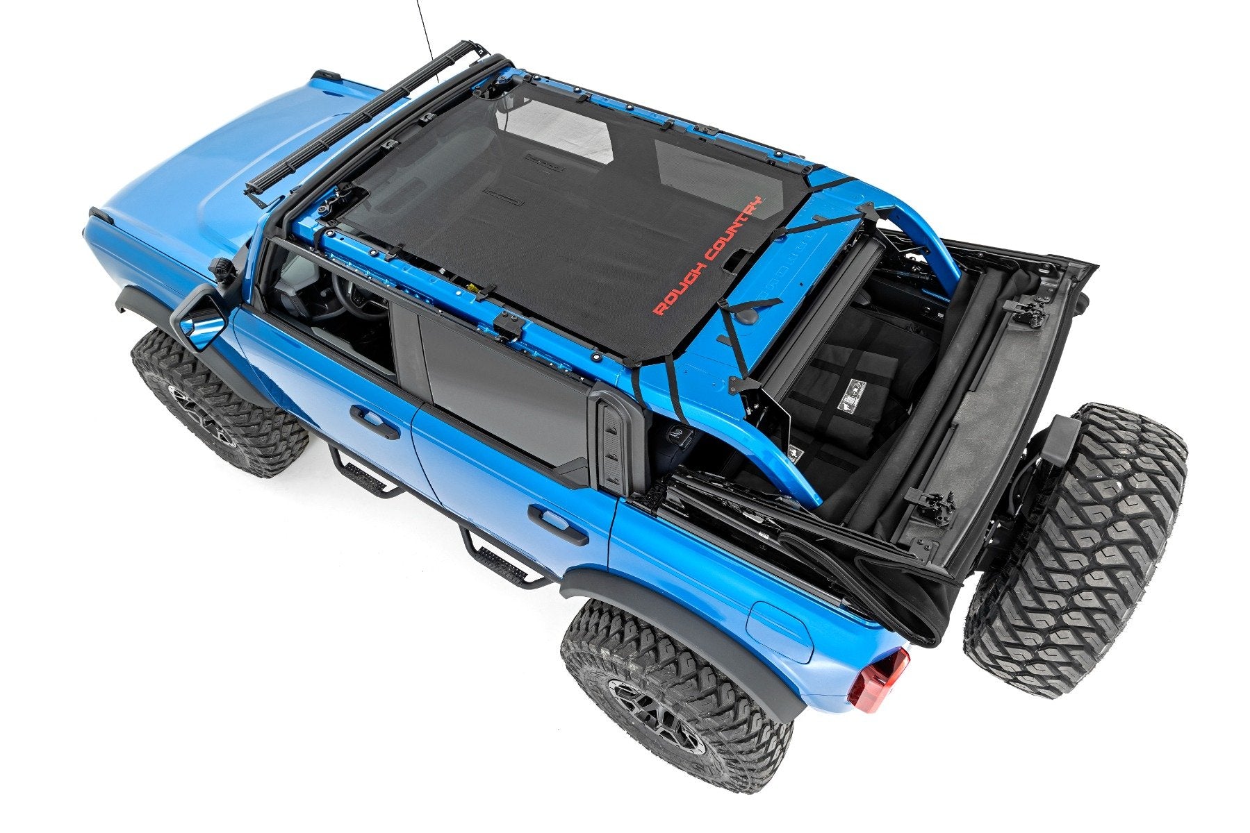 Rough Country Mesh Bikini Top Plus Black Ford Bronco 4-Door 2021-2022 85116