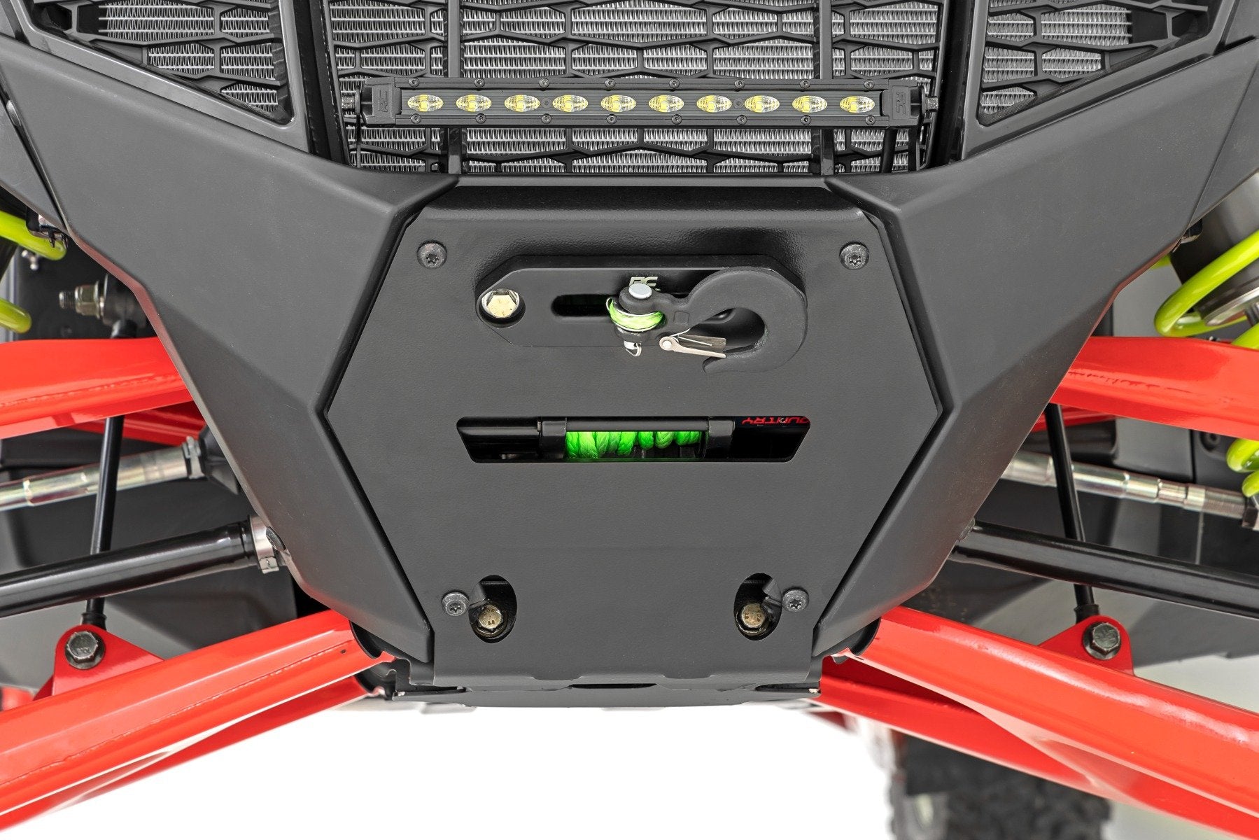 Rough Country LED Light Winch Mount RS6500S 10" Black Slimline Polaris RZR Pro R 2022 92064