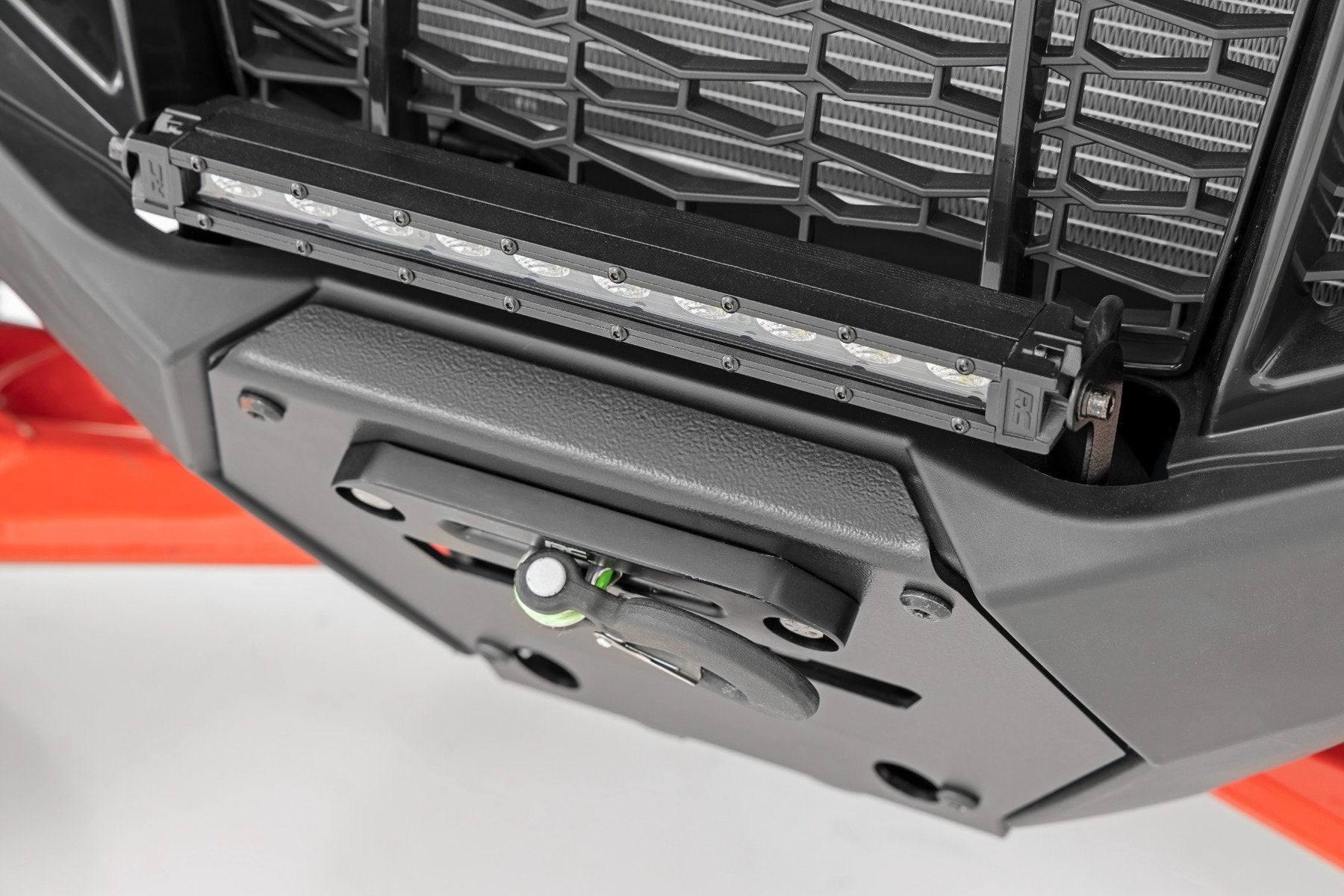 Rough Country LED Light Winch Mount RS6500S 10" Black Slimline Polaris RZR Pro R 2022 92064