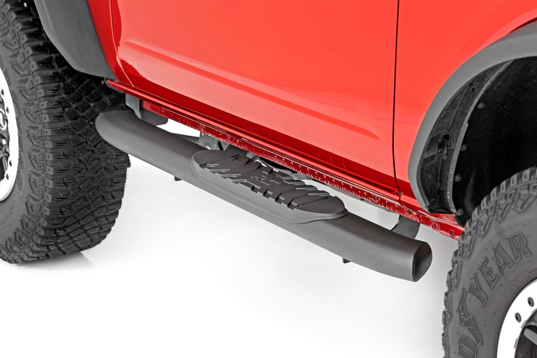 Rough Country Oval Nerf Steps 2-Door Black Ford Bronco 4WD 2021-2022 21012