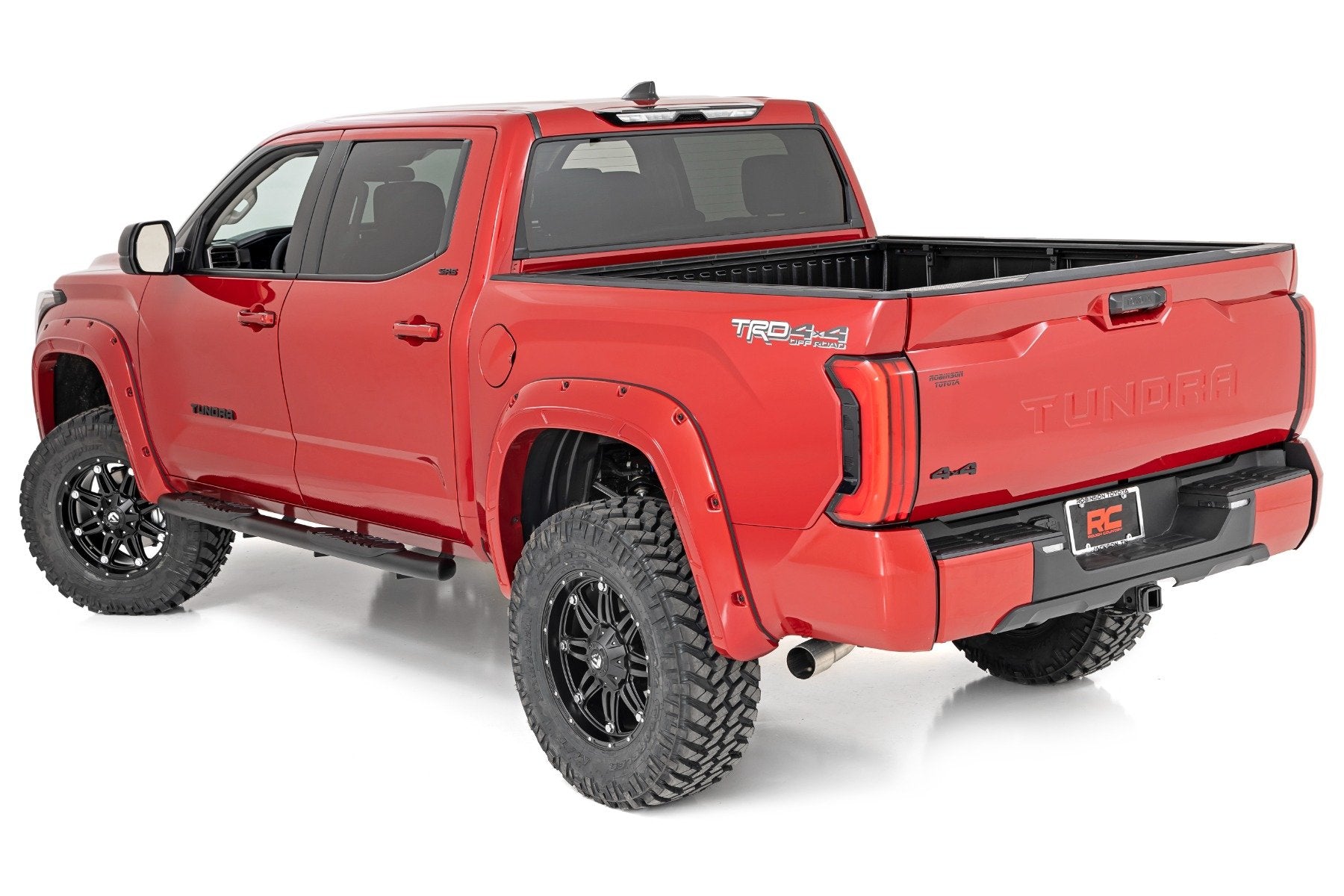 Rough Country Oval Nerf Steps CrewMax Black Toyota Tundra 2WD/4WD 2022 21014