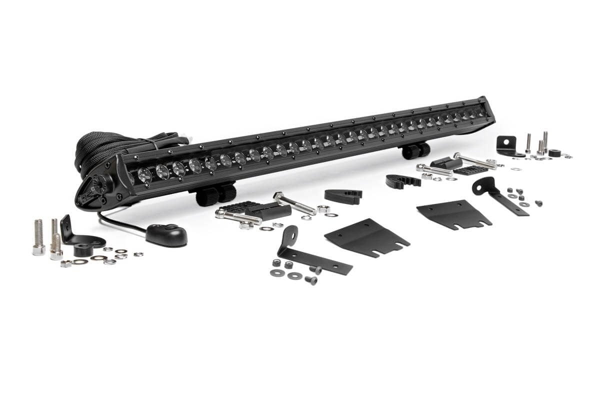 Rough Country 30" LED Hood Kit 18-23 Wrangler JL, 20-23 Gladiator JT BLK-Ser 70054