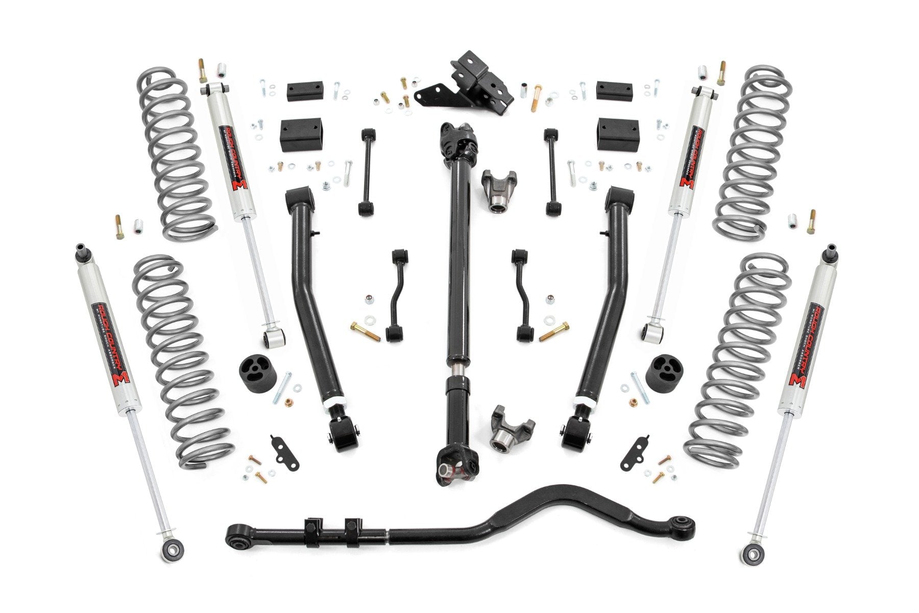 Rough Country 3.5" Lift Kit Adj Lower FR D/S M1 for Jeep Wrangler JLU 24-25 91640