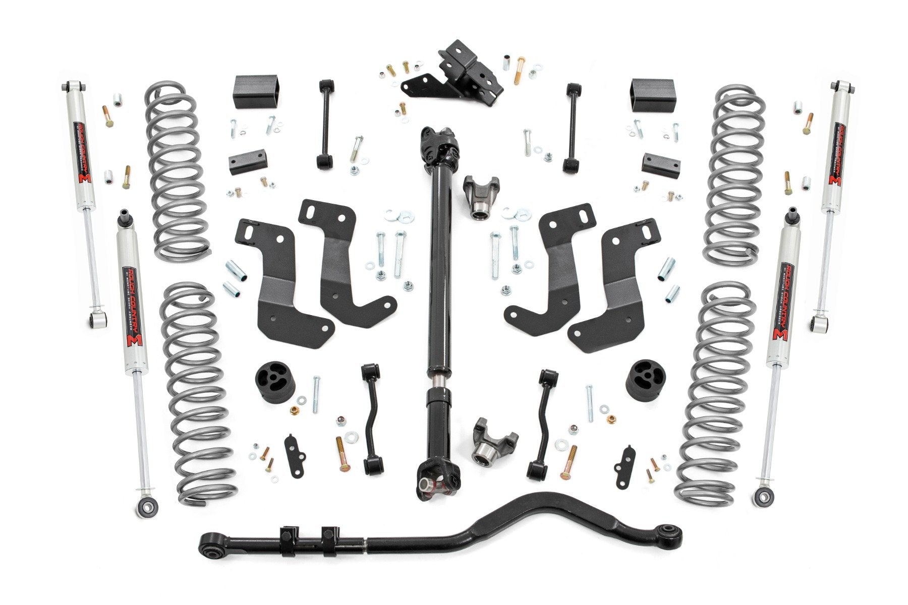 Rough Country 3.5" lift Kit C/A Drop FR D/S M1 for Jeep Wrangler Unlimited 24-25 91940