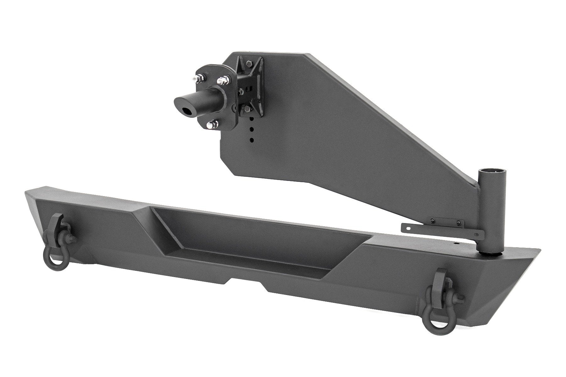 Rough Country Jeep Rear Trail Bumper w/Tire Carrier 18-20 Wrangler JL 10598