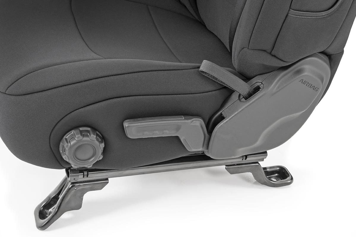 Rough Country Neoprene Seat Cover Set Black for Jeep Wrangler JL 18-26 91020