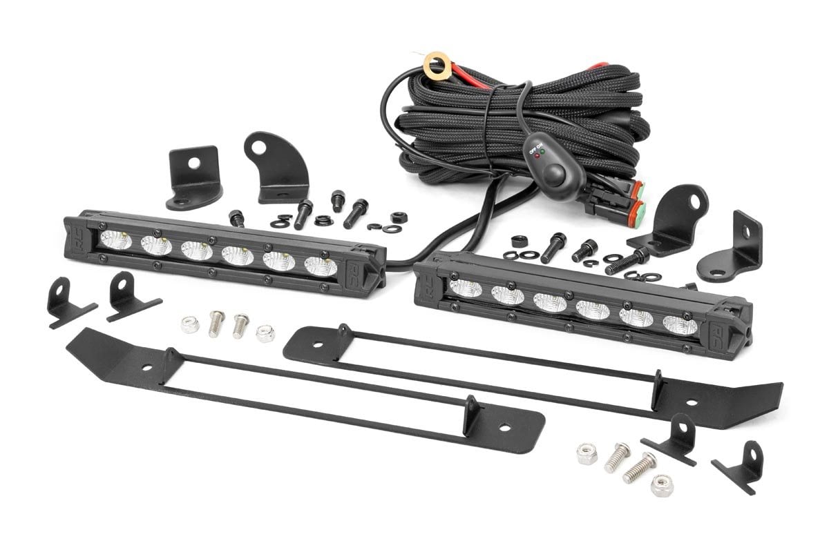Rough Country Dodge Dual 6in LED Grille Kit Black Series 19-24 RAM 1500 70783