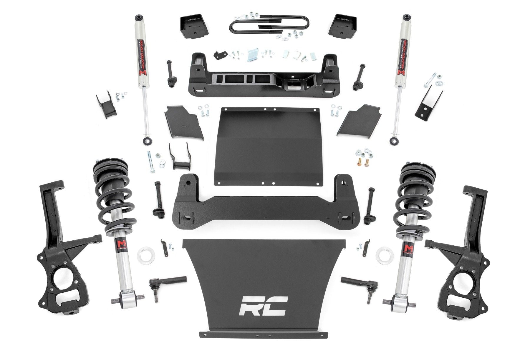 Rough Country 6" Lift Mono Leaf Rear M1 Struts/M1 Chevy Silverado 1500 2025 21640_A