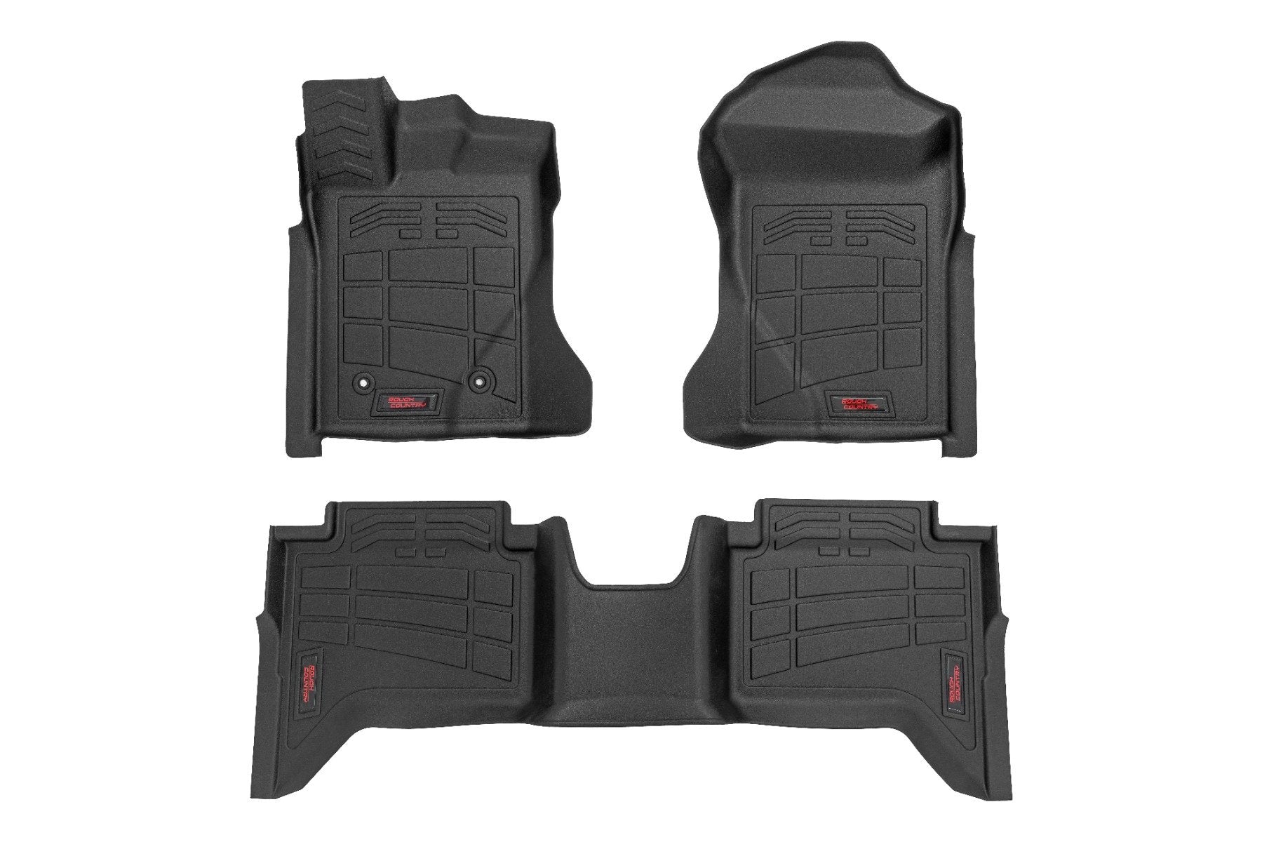 Rough Country Sure-Fit Floor Mats Front & Rear for Ford Ranger Crew 2024 SM51003
