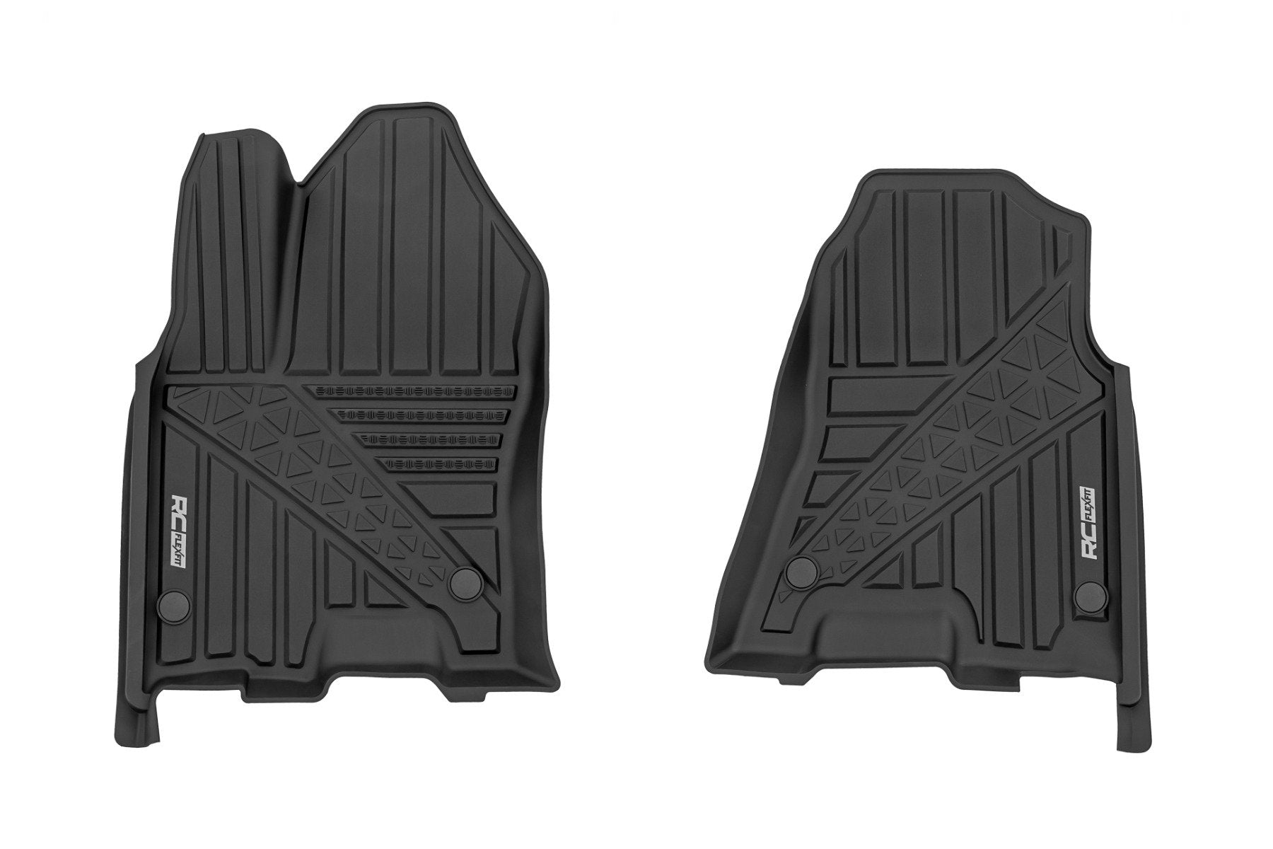 Rough Country Flex-Fit Floor Mats | Front | Crew | for Ram 1500 2025 FF-3143