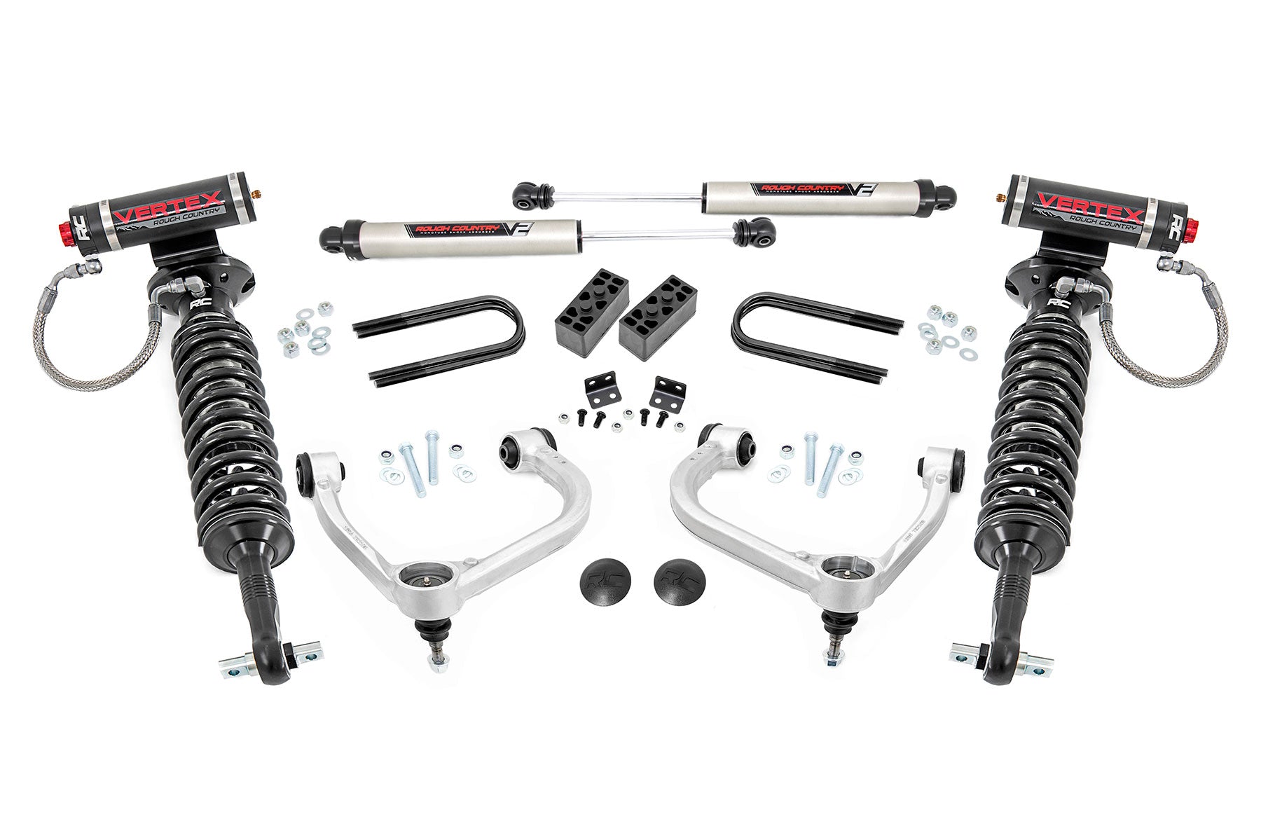 Rough Country 3 In Lift Kit Fabbed UCA Vertex/V2 for Ford F-150 4wd 21-25 41457