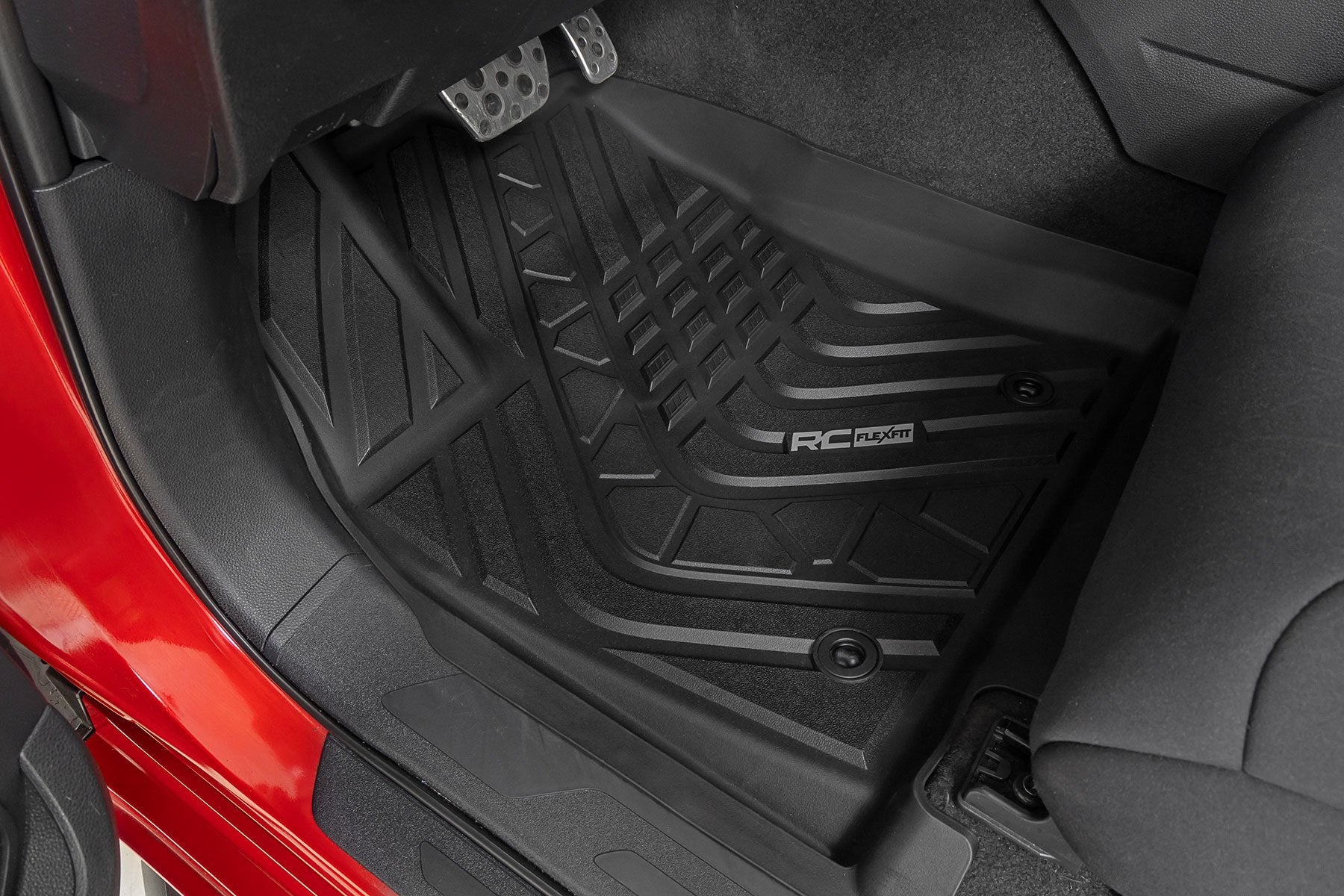 Rough Country Flex-Fit Floor Mats FR & RR CrewMax for Toyota Tundra 22-25 FF-71780