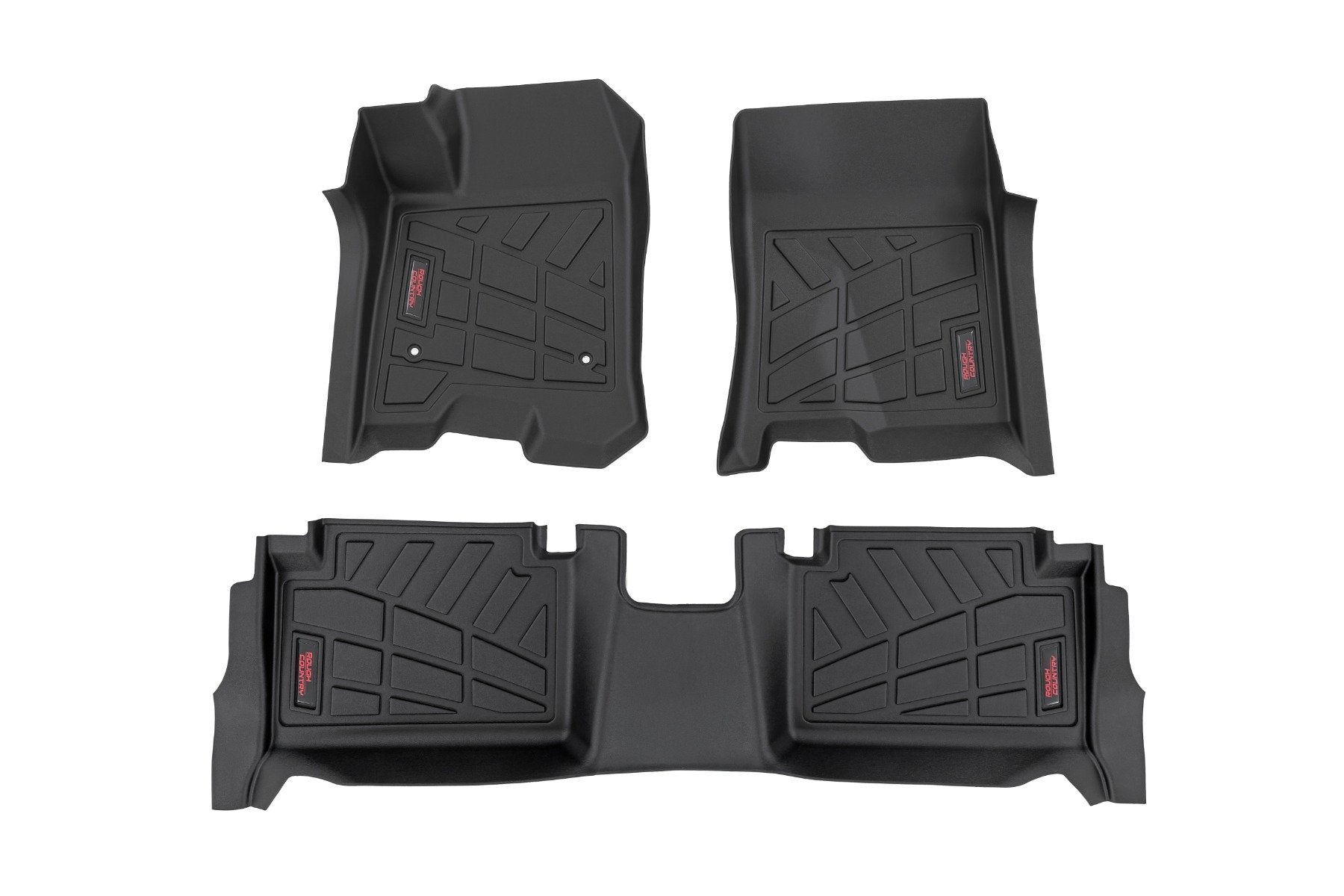 Rough Country Sure-Fit Floor Mats | Front & Rear | Chevy/GMC Canyon/Colorado 2WD/4WD (2023-2026) SM21313