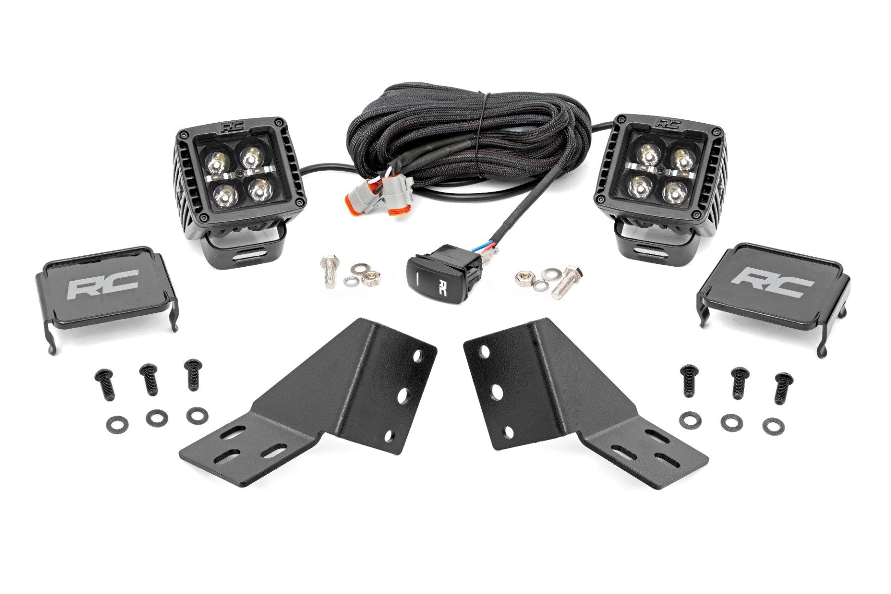 Rough Country LED Kit Rear Mount 2" Black White DRL CFMOTO UFORCE U10 1000 PRO 96125