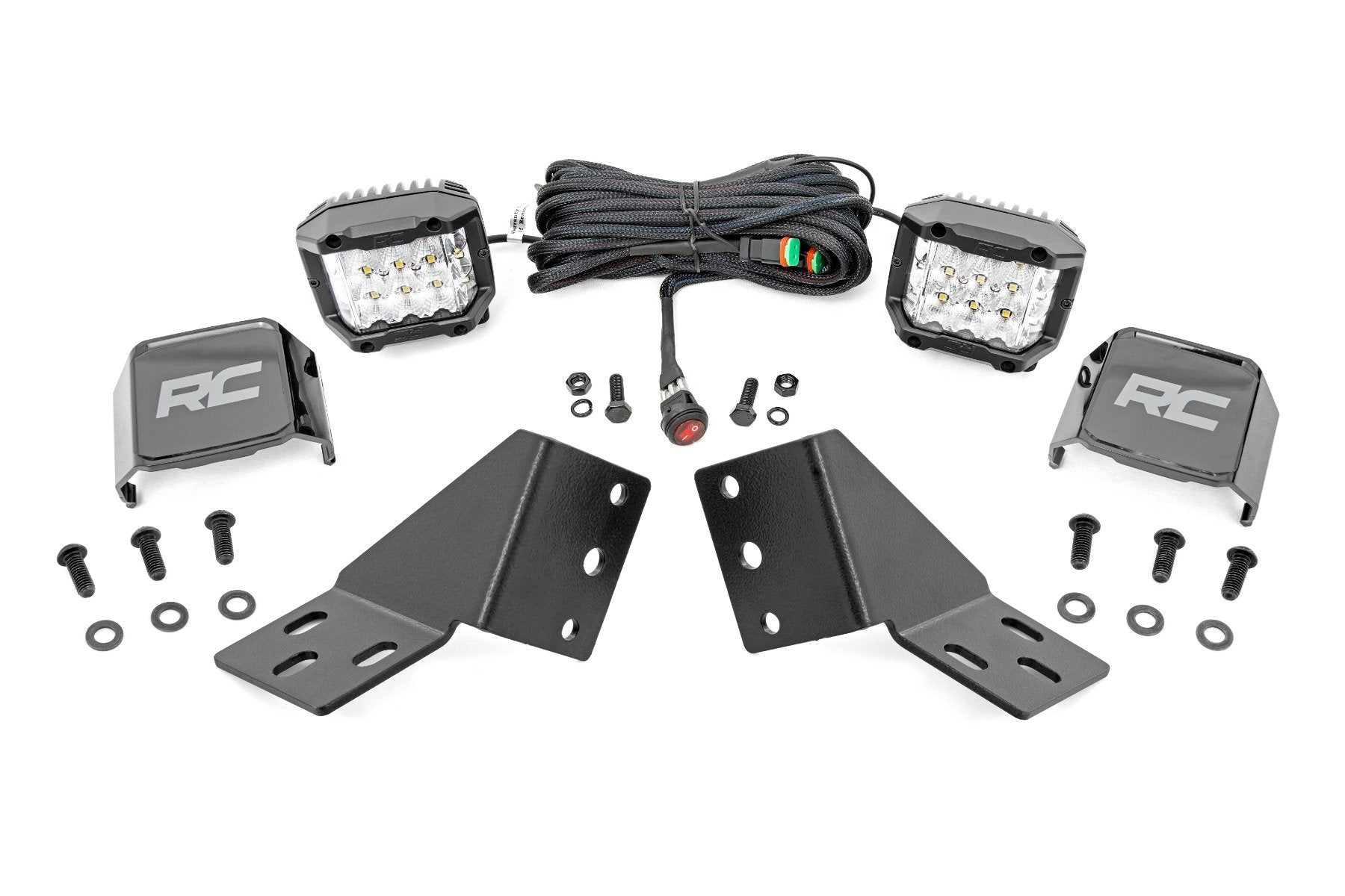 Rough Country LED Kit Rear Mount 3" Chrome Wide Angle CFMOTO UFORCE U10 1000 PRO 96127