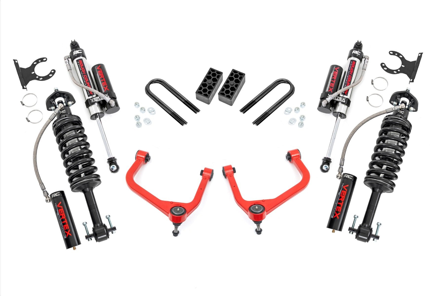 Rough Country 3.5" Lift Kit Vertex Rear Mono Leaf Chevy Silverado 1500 22-25 28250RED