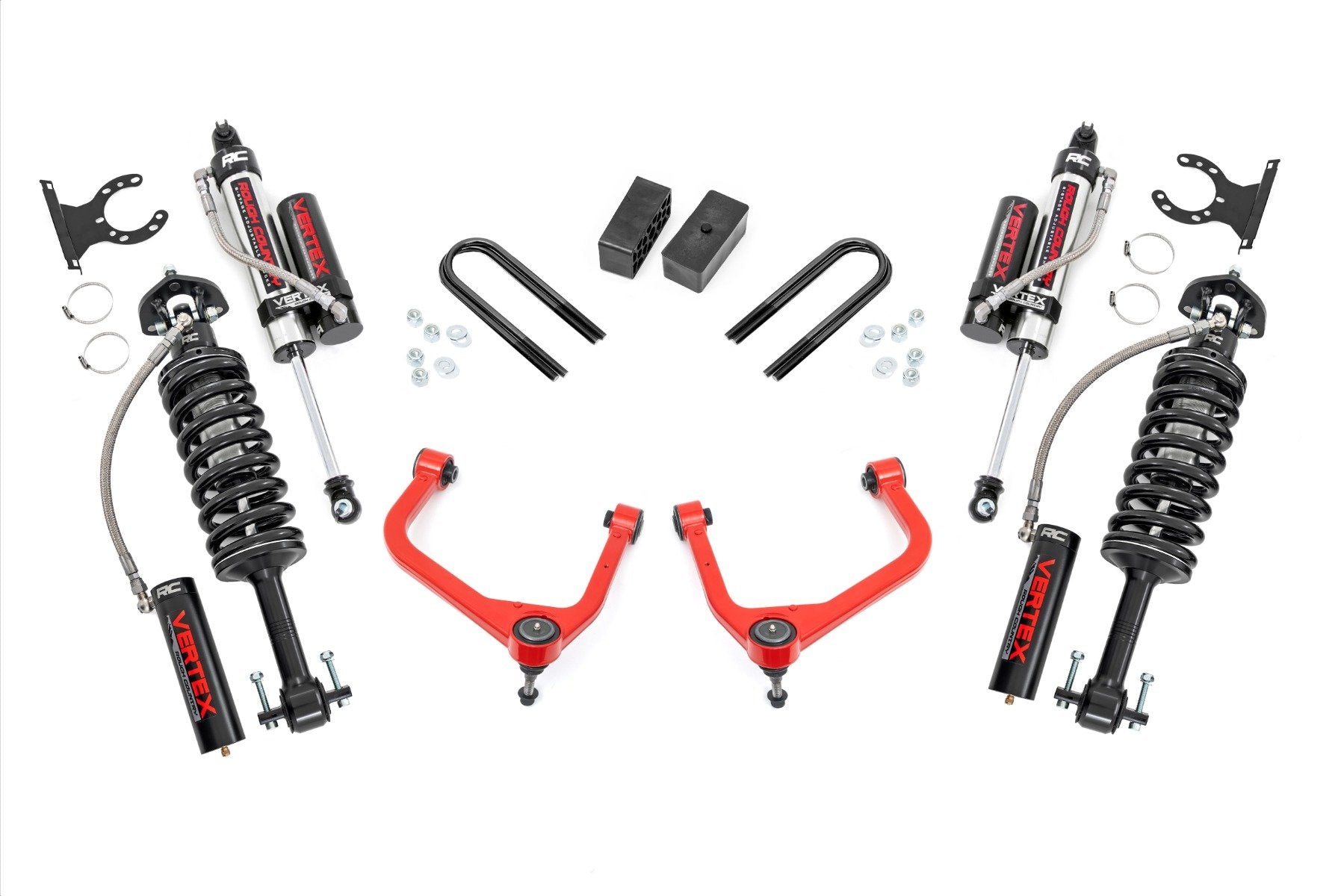 Rough Country 3.5" Lift Kit Mono Leaf Rear Vertex GMC Sierra 1500 19-25 28850RED