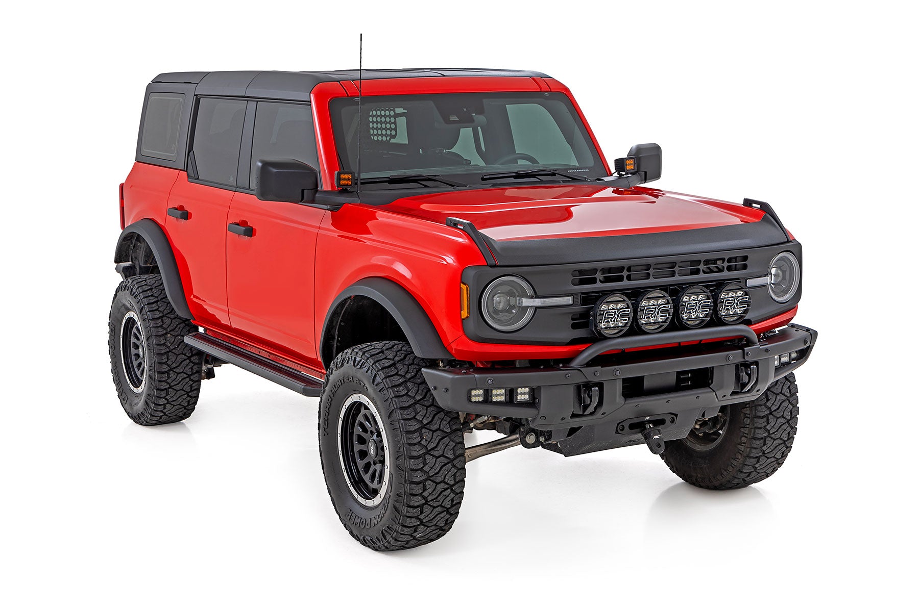 Rough Country 2" Black Series LED Light Pods Spot Amber Square 70903A