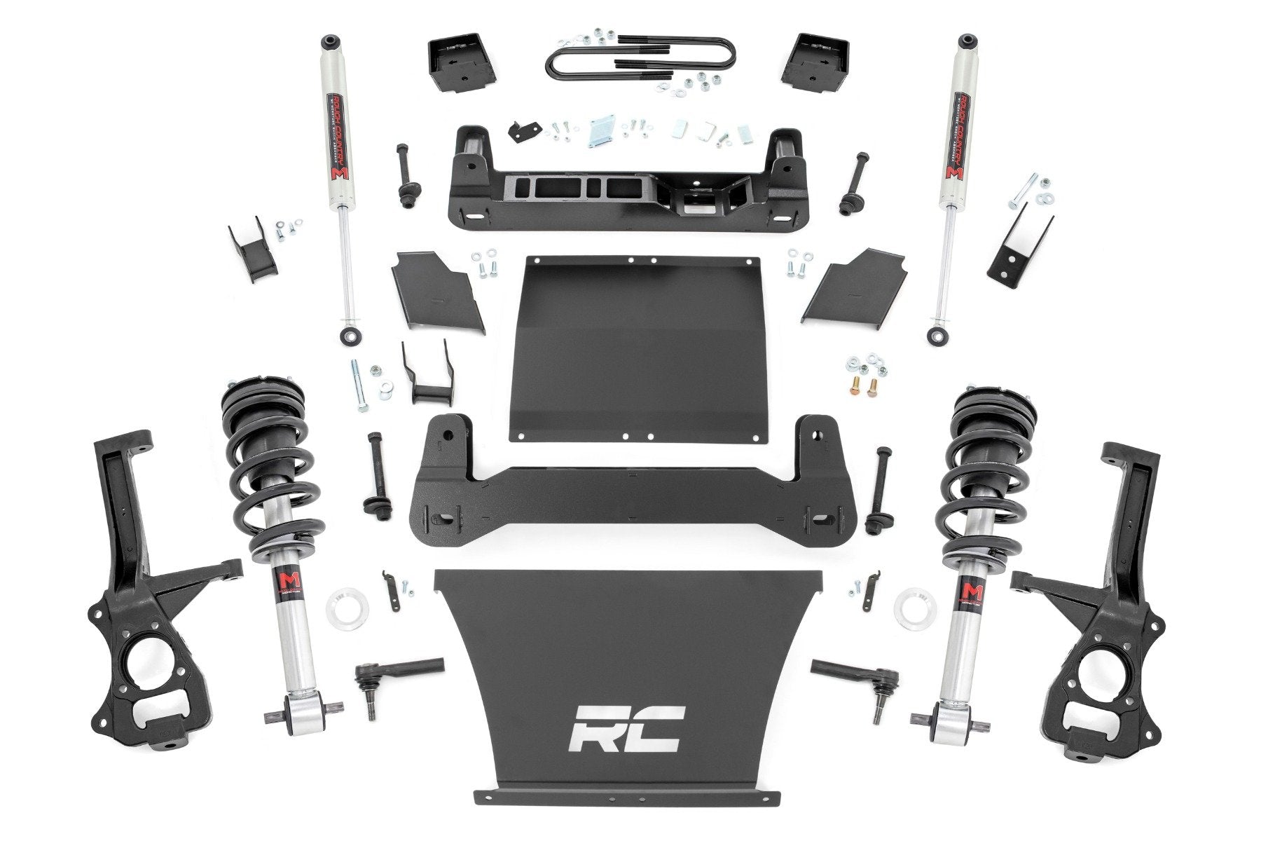 Rough Country 6 In Lift Mono Leaf Rear M1 Struts/M1 Chevy Silverado 1500 22-25 21640