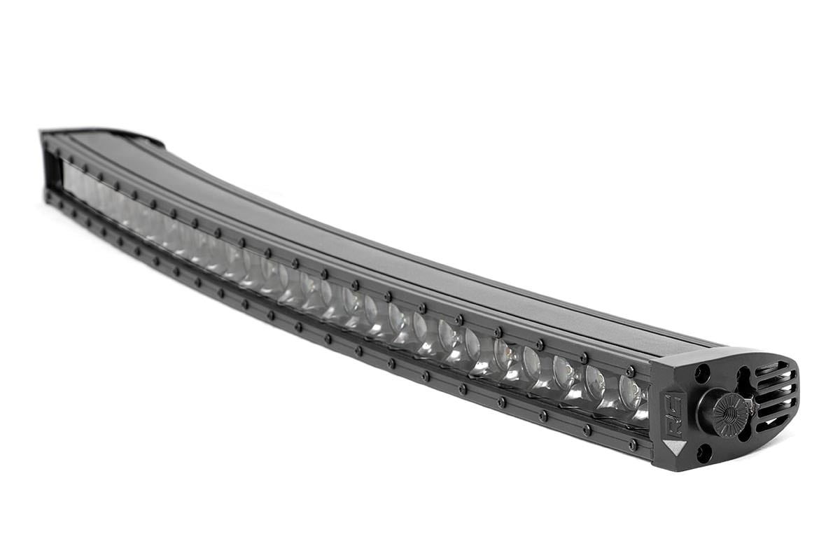 Rough Country 30" Curved Cree LED Light Bar-Single Row Blk Series Cool White DRL 72730BLDRL