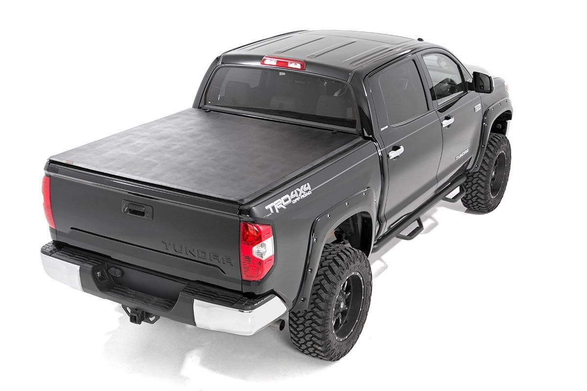 Rough Country Soft Tri-Fold Bed Cover | 5'7" Bed | for Toyota Tundra 2007-2025 41714551A