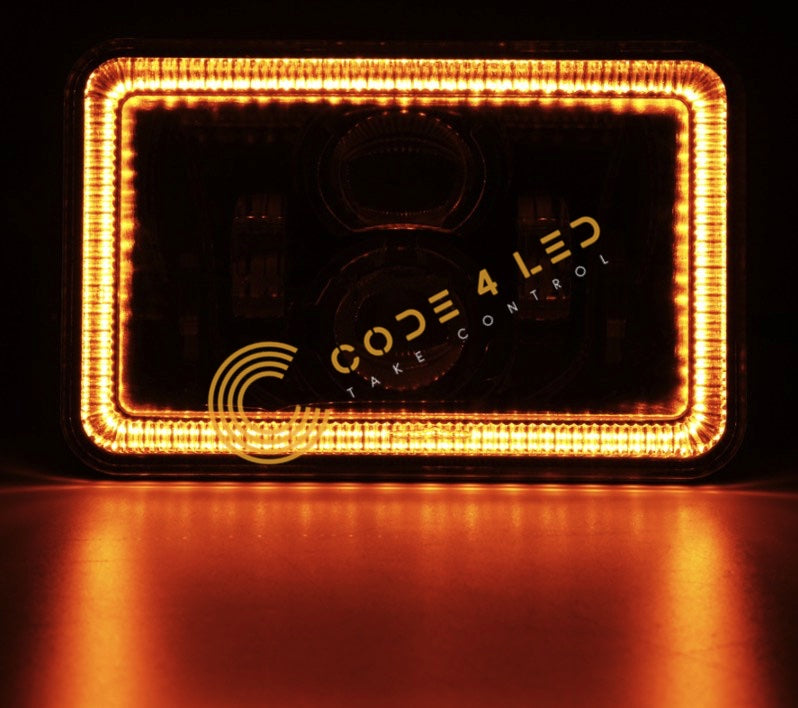 Code 4 LED Supply 4x6 inch Headlight (C4-46-HALO) -2