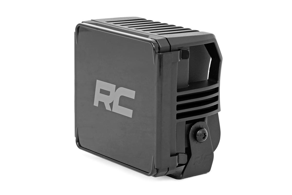 Rough Country 4-inch Square Cree LED Lights-Pair Chrome Series w/ Cool White DRL 70905DRL