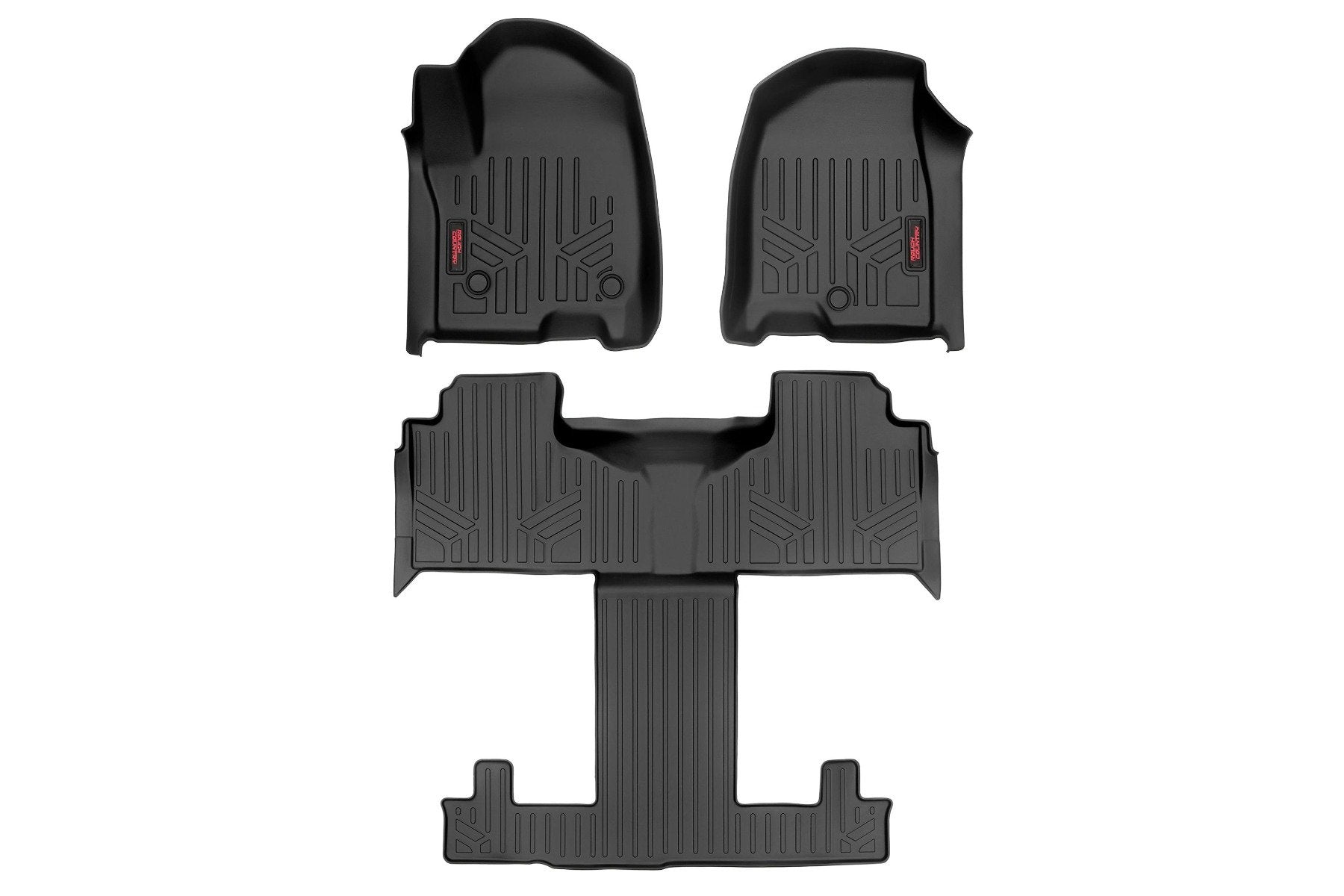 Rough Country Floor Mats FR & RR FR/RR Bucket Chevy/GMC Tahoe/Yukon (21-22) M-21712