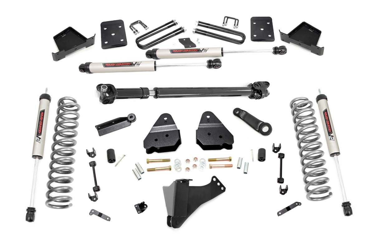 Rough Country 4.5" Lift Kit w/F Drive Shaft & V2 Shocks for Ford 17-19 F-250/350 50671