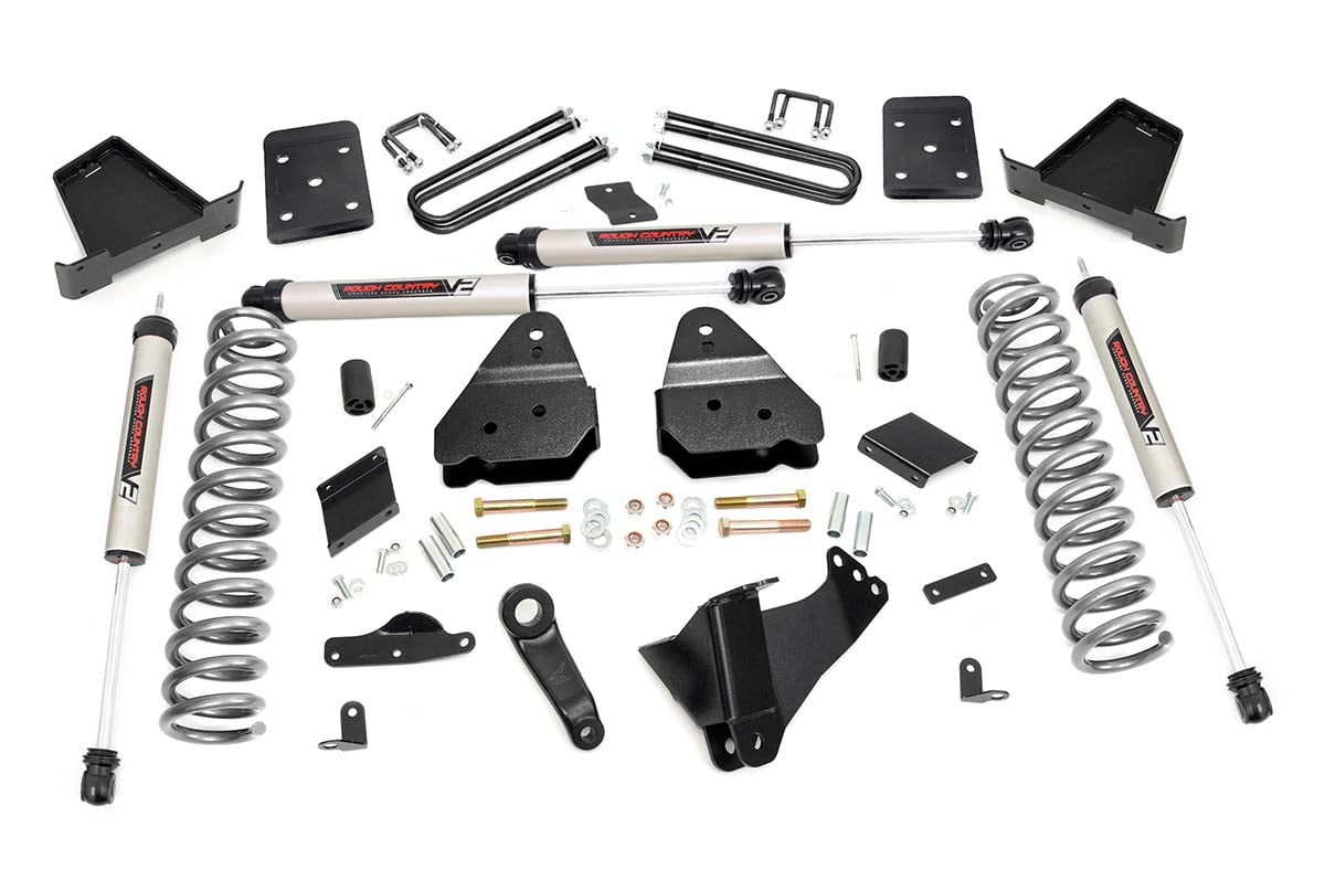 Rough Country 4.5in for Ford Suspension Lift Kit w/V2 Shocks 15-16 F-250 4wd 56770
