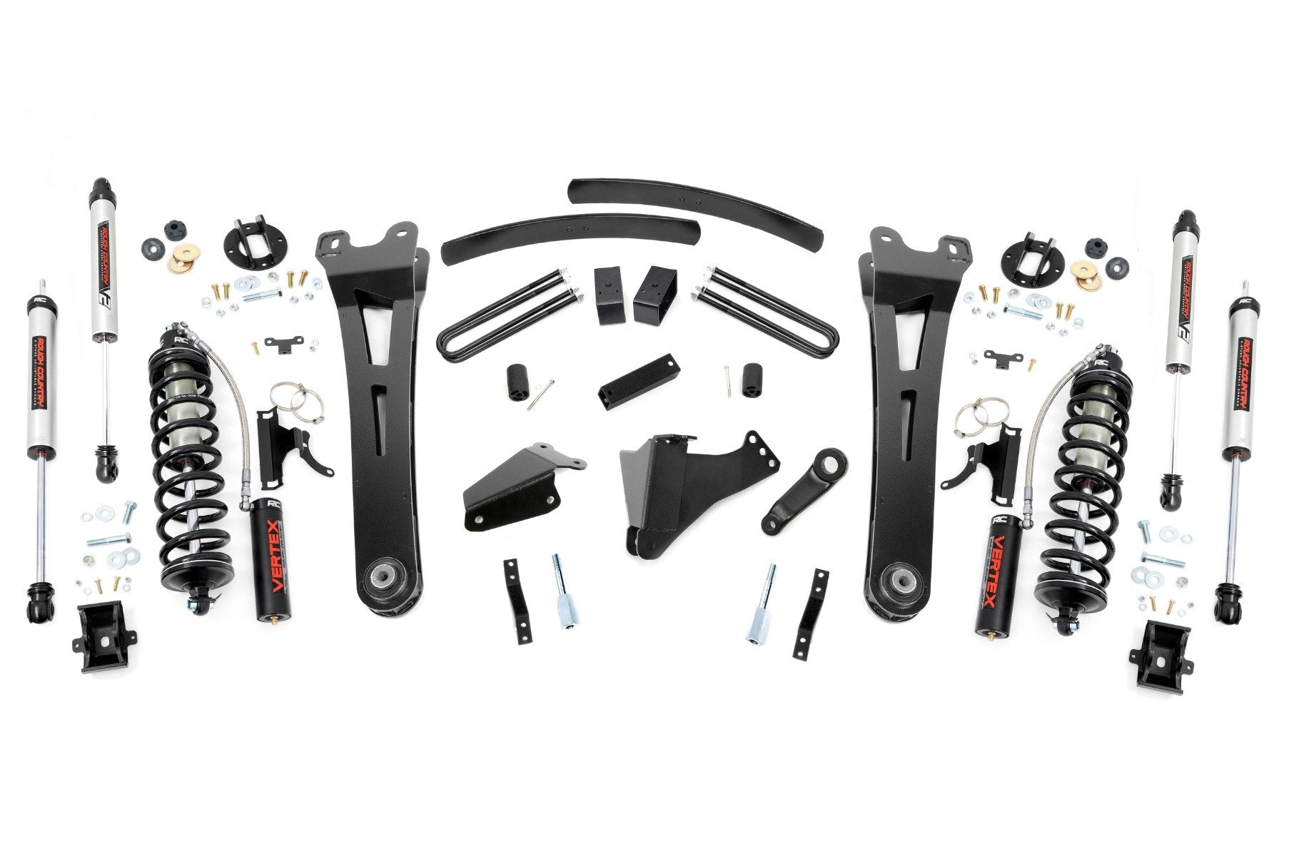 Rough Country 6" Lift Kit Gas Radius Arm C/O V2 for Ford Super Duty 05-07 53758