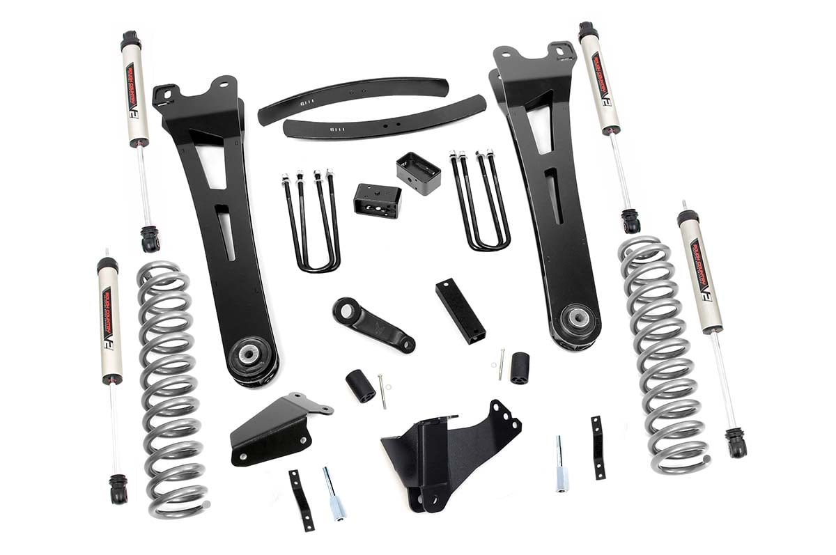 Rough Country 6in for Ford Lift Kit Radius Arms w/V2 Shocks 05-07 F-250/350 4wd 53770