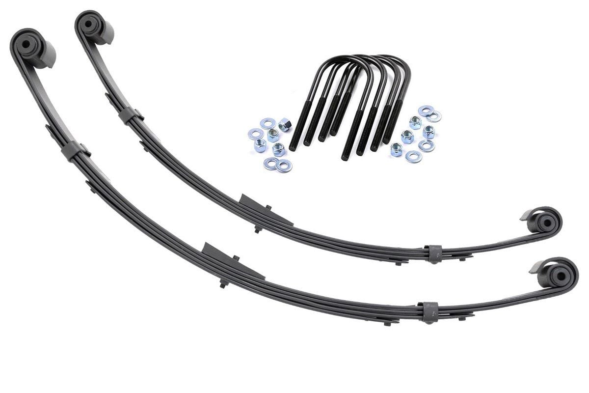 Rough Country Rear Leaf Springs Military Wrap 4" Lift For Jeep Wrangler YJ 87-95 8064Kit
