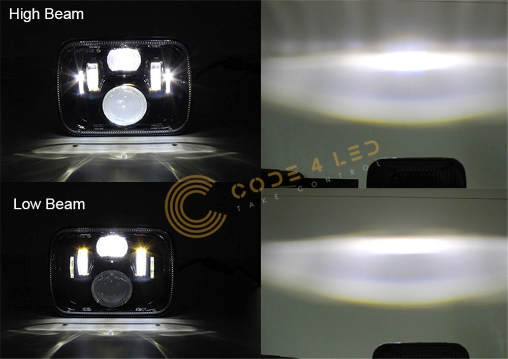 Code 4 LED Supply 5x7 Headlight with Halo (C4-57-HALO) -5