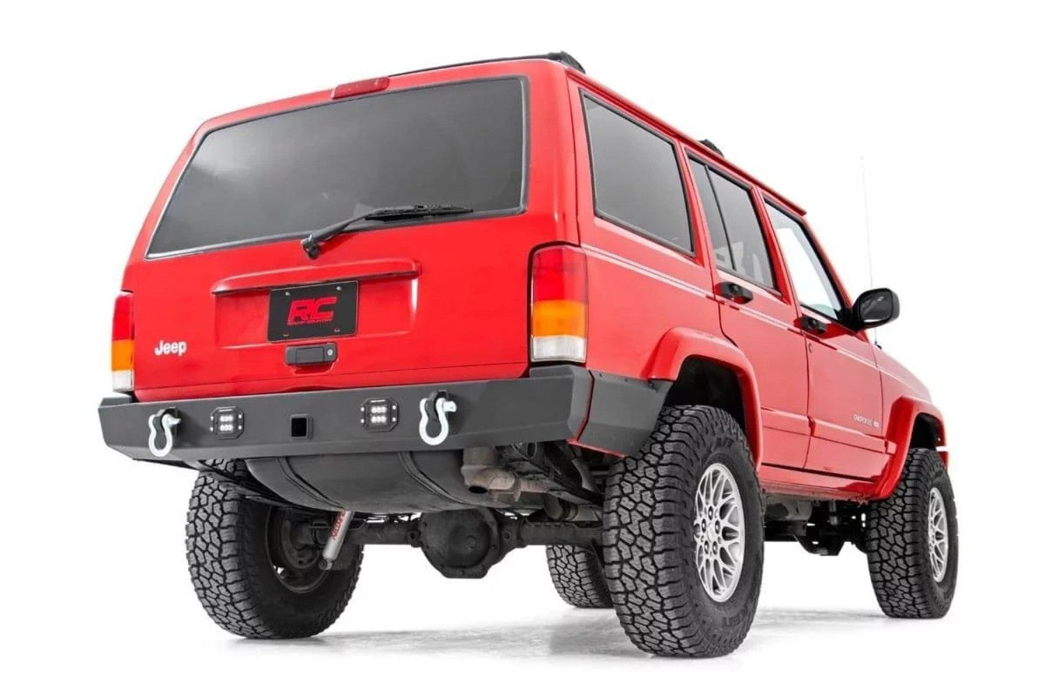 Rough Country Rear LED Bumper w/Lower QP Armor Jeep Cherokee XJ 97-01 110504-10571