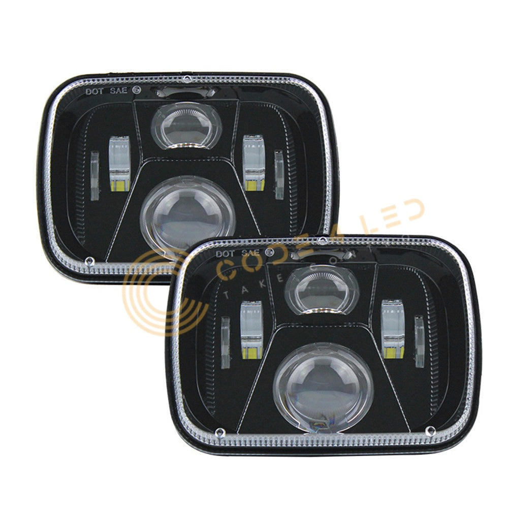 Code 4 LED Supply 5x7 Headlight with Halo (C4-57-HALO) -4
